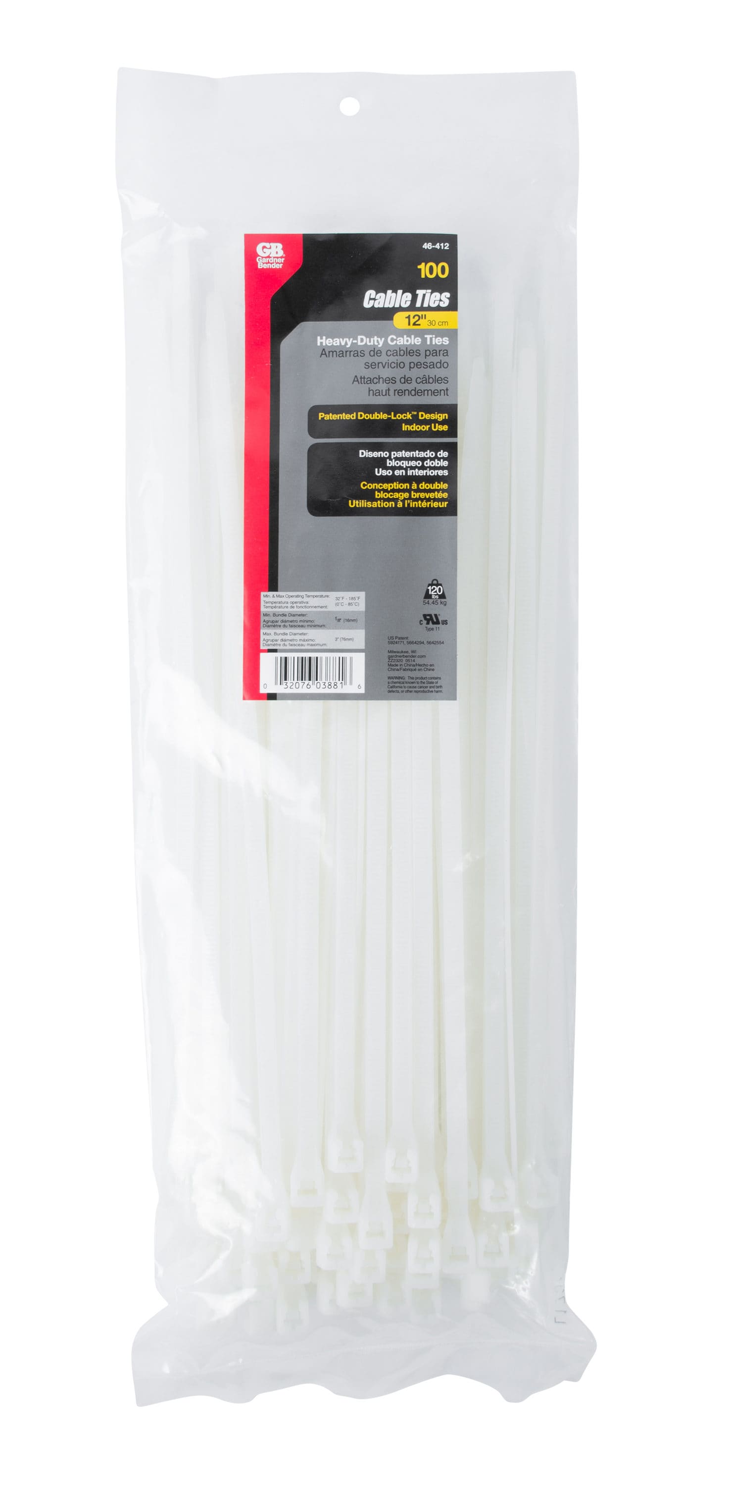 18 Inch 75 lbs Cable Ties Nylon Zip Ties UV Weather Resistant 100 200 500 White 