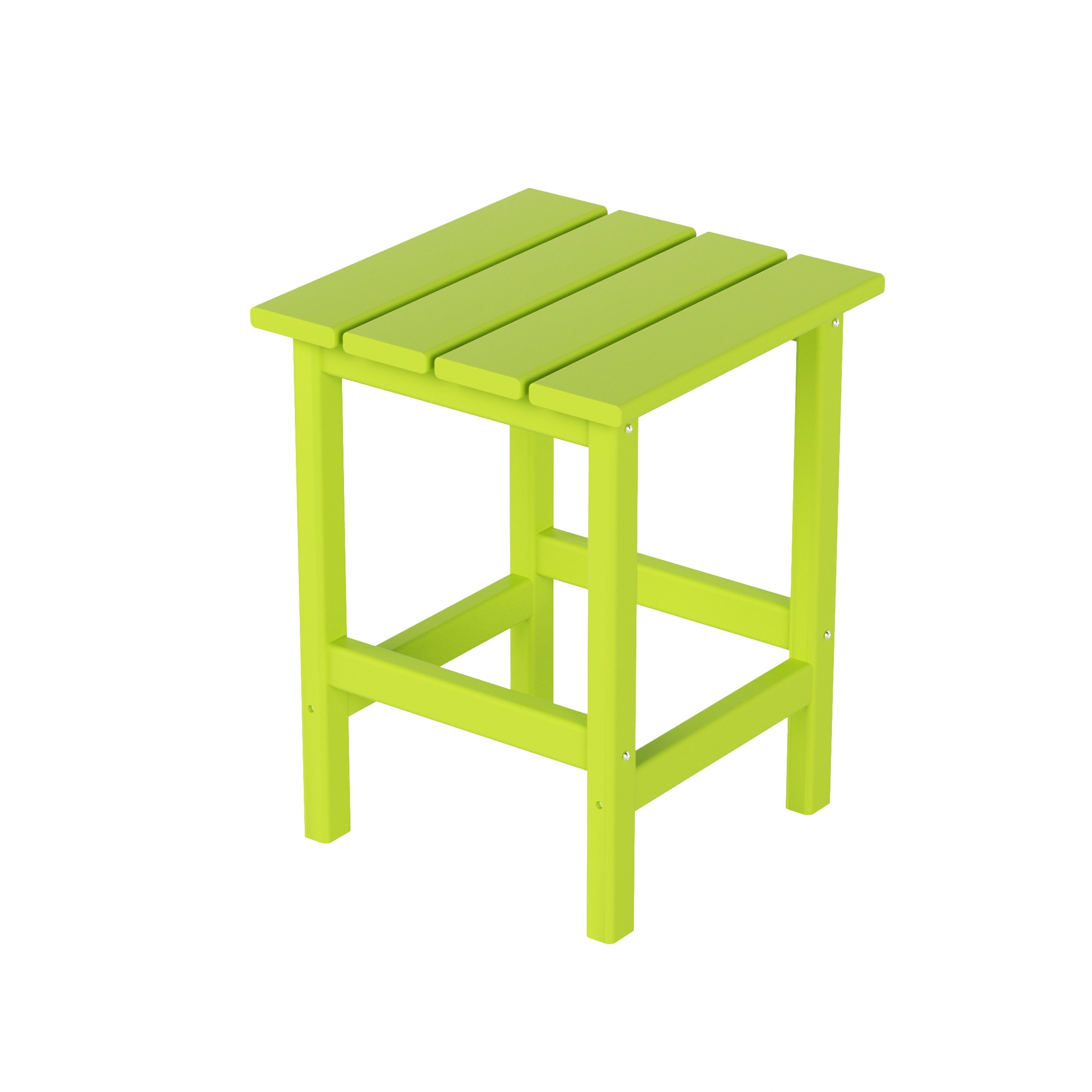 Lime HDPE Adirondack Outdoor Patio Side Table