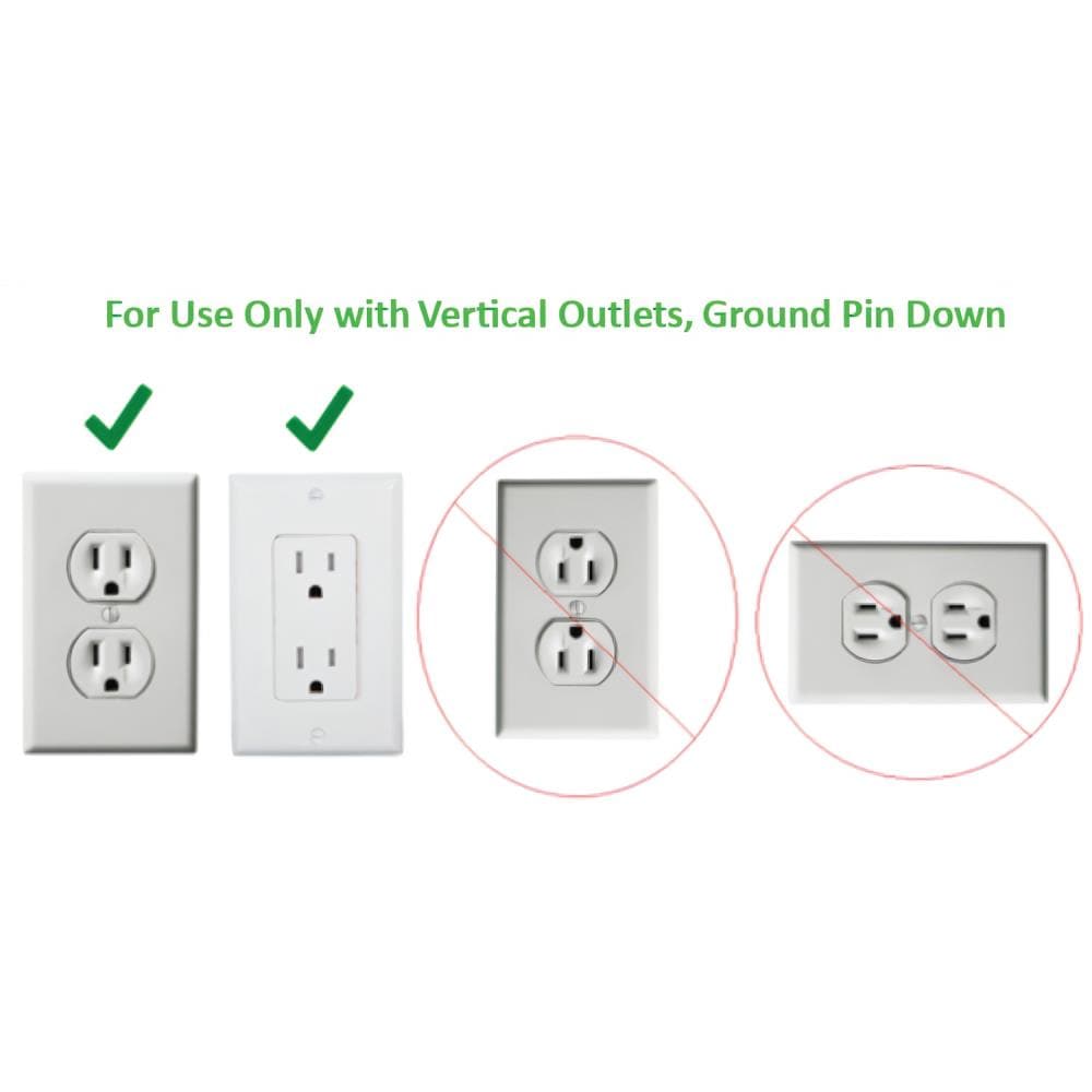Sleek Socket Ultra-Thin Child Proofing Electrical Outlet Cover with 3  Outlet Power Strip and Protective Cord Cover Kit, 8-Foot, Universal Size 8  ft, Universal 