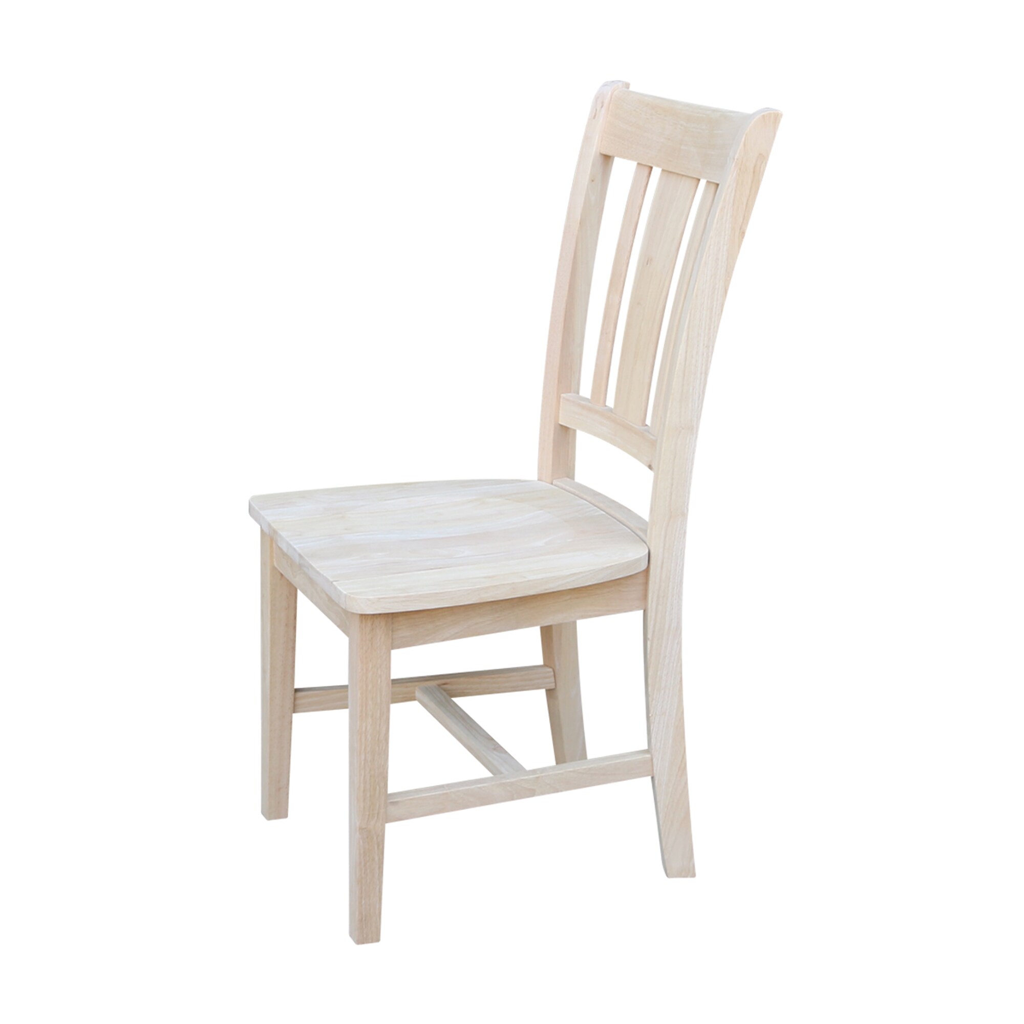 Windsor White High Slat Solid Wood Side Chair Set