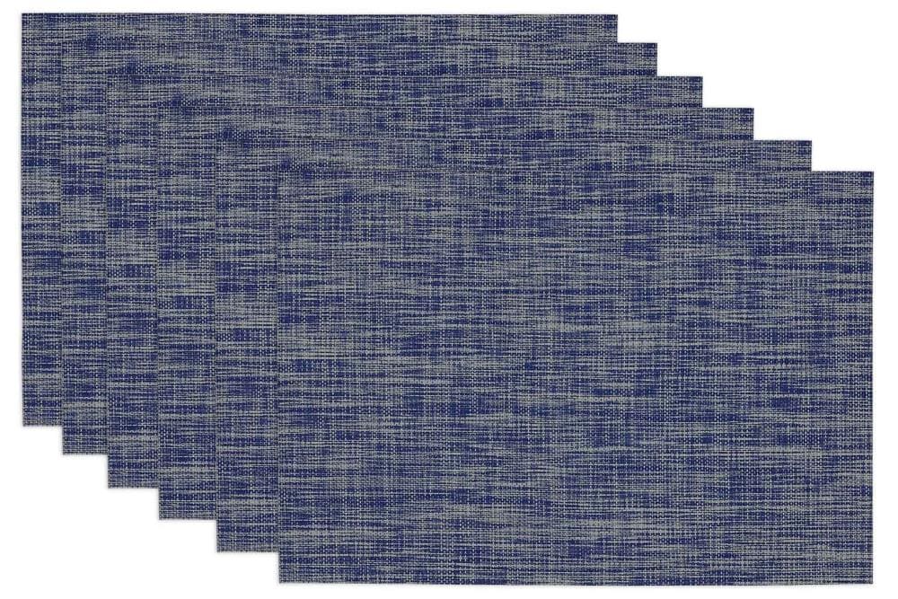 Blue Tweed PVC Tabletop Placemat Set of 6