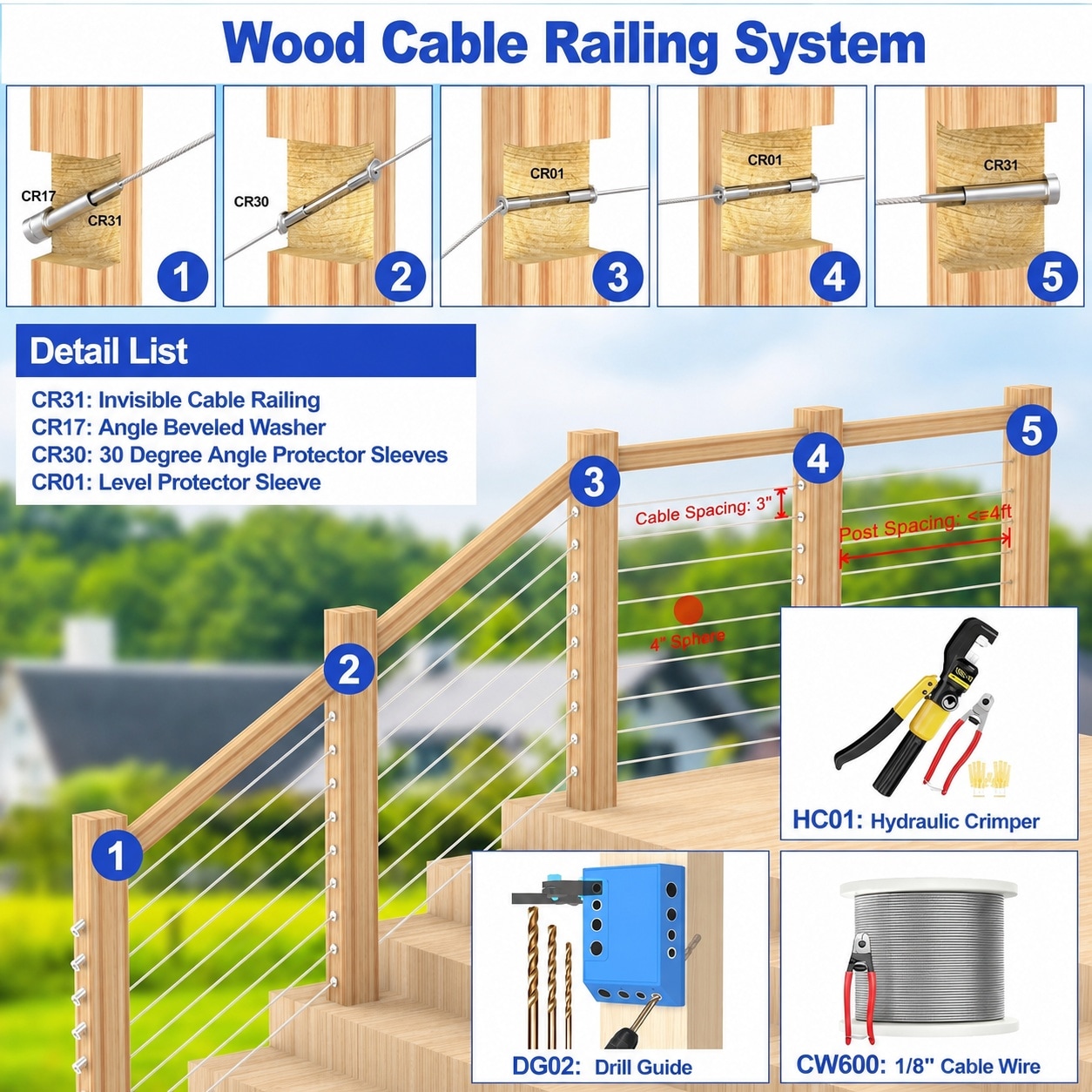 Vrbgify LVG0731V091 Stair-Railing-Kits - View #7