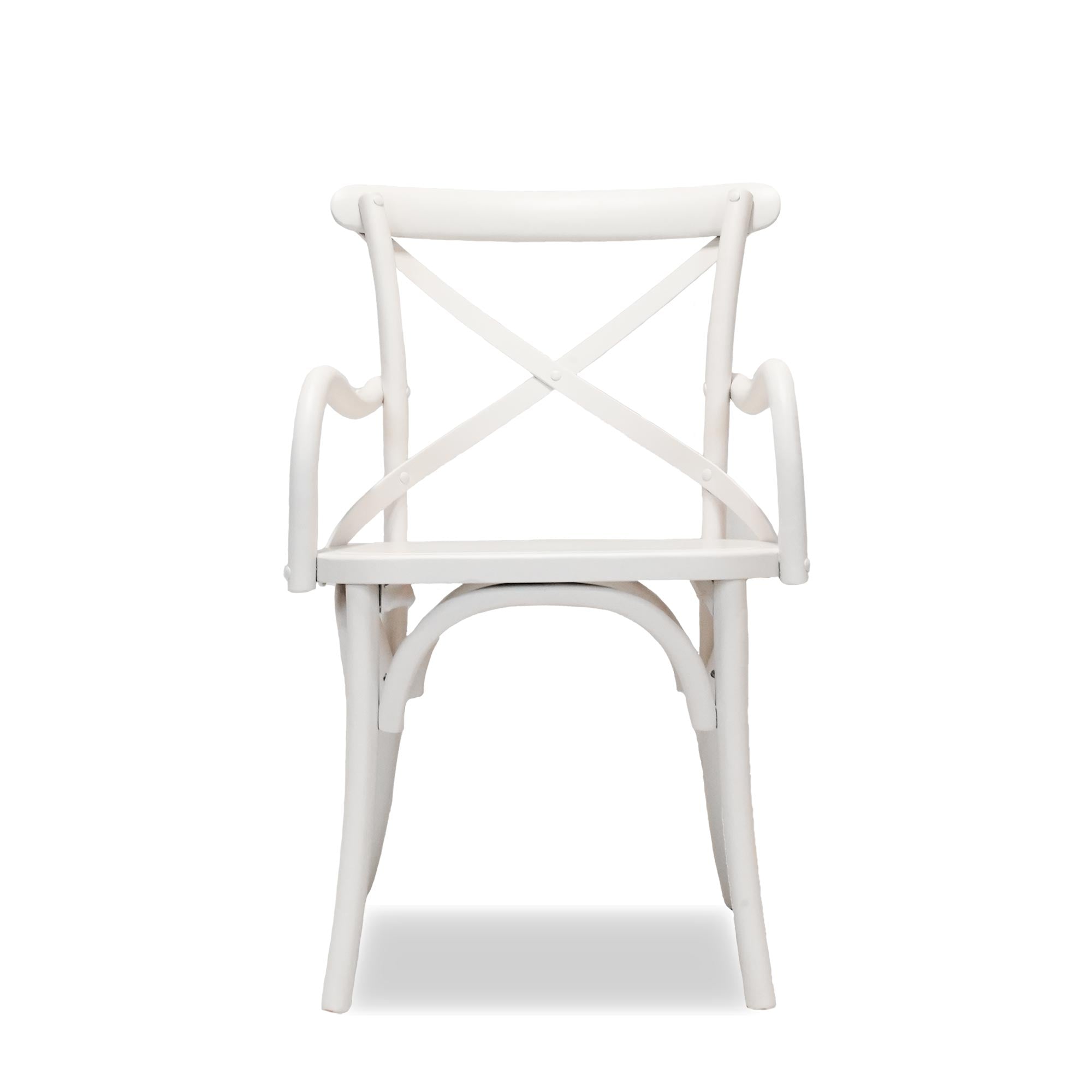 Primitive PC2048WH10 Set of 2 Dining Arm Chair (Wood Frame)