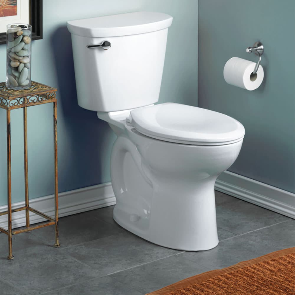 American Standard 215FA104.021 Cadet 3 Bone Round Chair height 2-piece Toilet 12-in Rough-In WaterSense 1.28 GPF