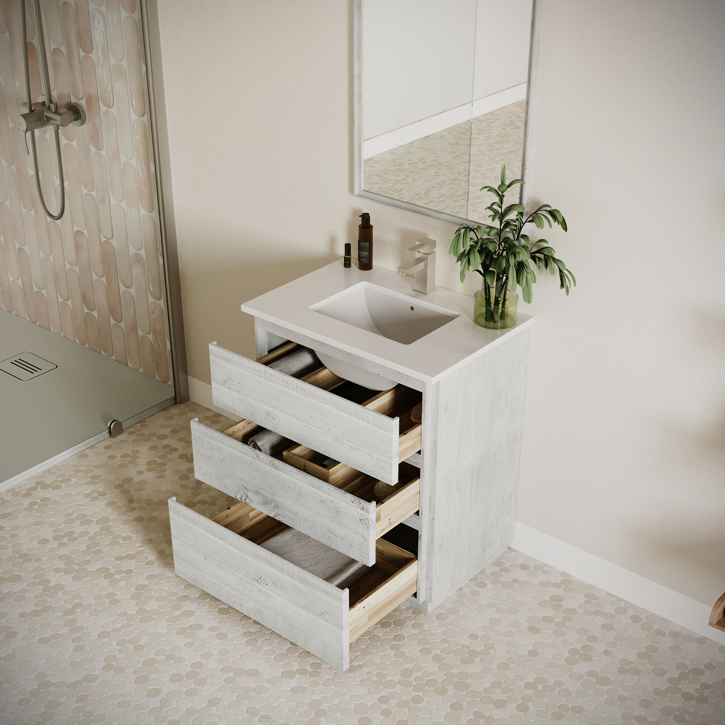 Fresca FVN3130RWH-FC Bath-Vanity-Combo - View #3