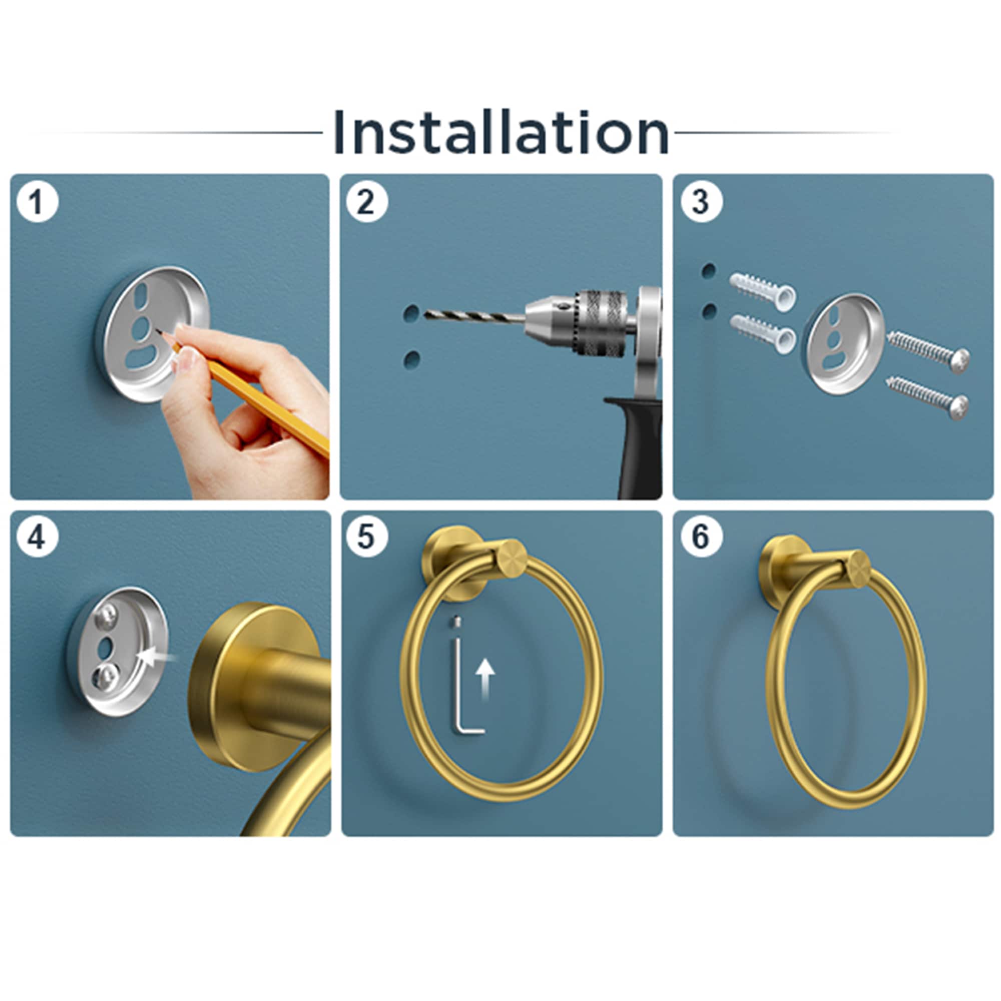 FURUISI LG11901 Decorative-Bath-Hardware-Kits - View #9