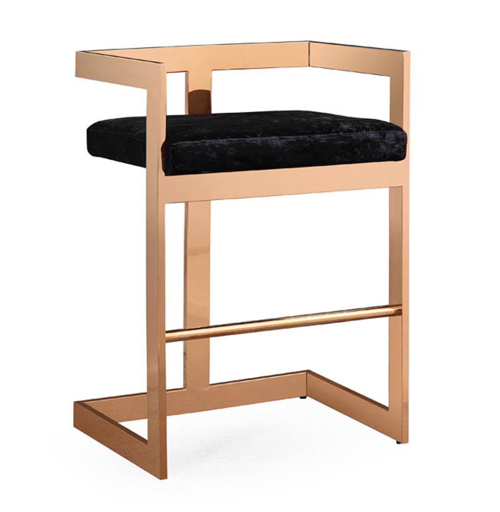 rose gold and black bar stools