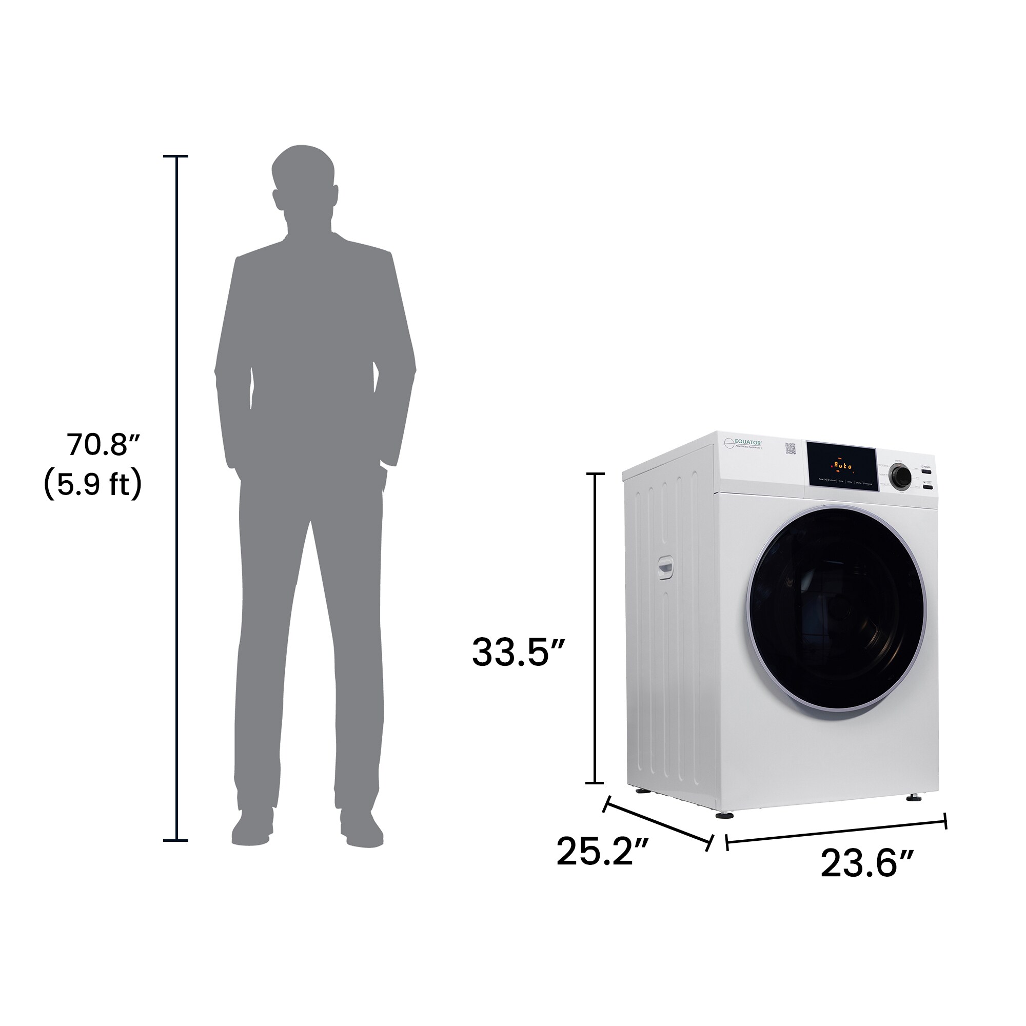 Equator 24" White Portable Vented Dryer with Moisture Sensing