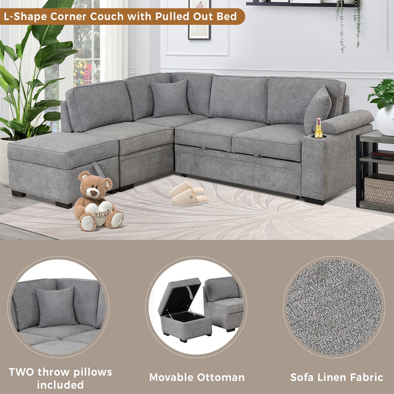 SINOFURN SYA370117GY Sofas-Loveseats - View #7