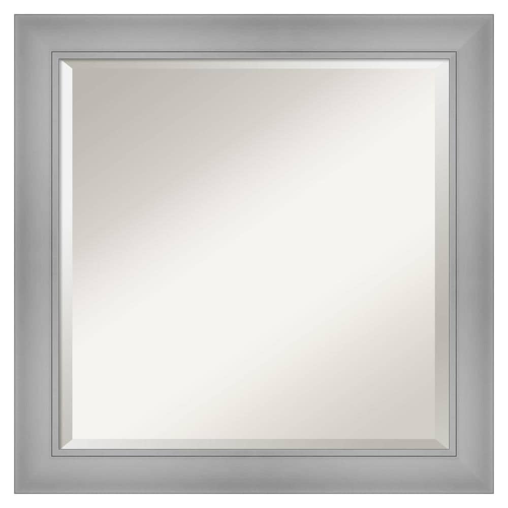 Amanti Art DSW4960888 Flair 24-Inches x 24-Inches Framed Square Bathroom Vanity Mirror ( Silver )