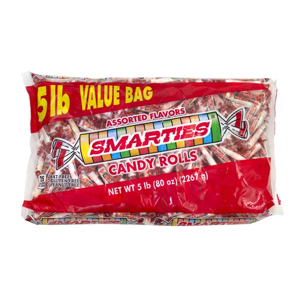 Smarties Wrapped, 5 lb - Assorted Flavors - Individually Wrapped Candy  Rolls - Perfect for Candy Jars, Pinatas, and Halloween in the Snacks & Candy  department at