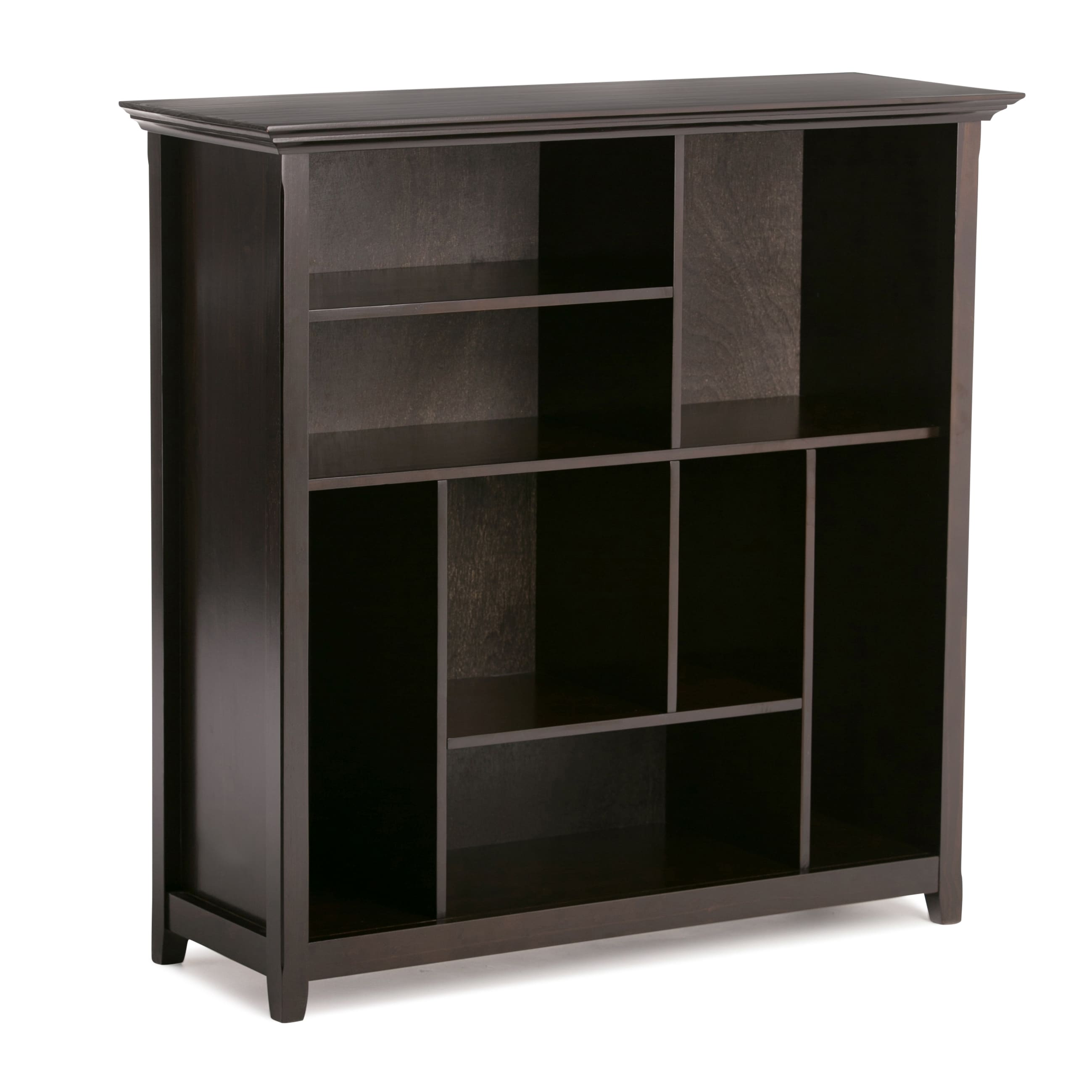Simpli Home AXCRAMH19-HIC Amherst Hickory Brown Wood 4 -Shelf Modular Bookcase ( 44-Inches W x 44-Inches H x 15.75-Inches D ) Stained
