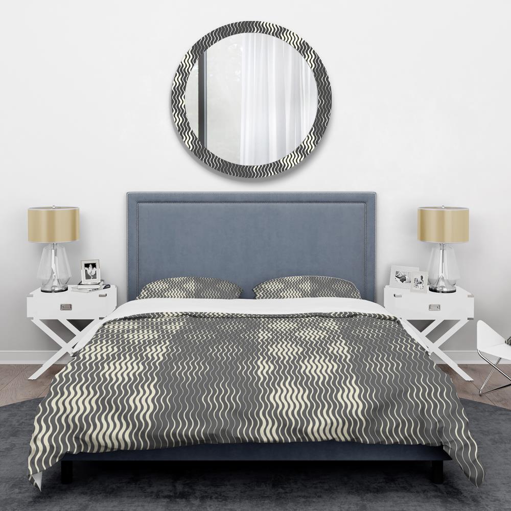 Designart BED24297-T 3 -Piece Black Twin Duvet cover Set