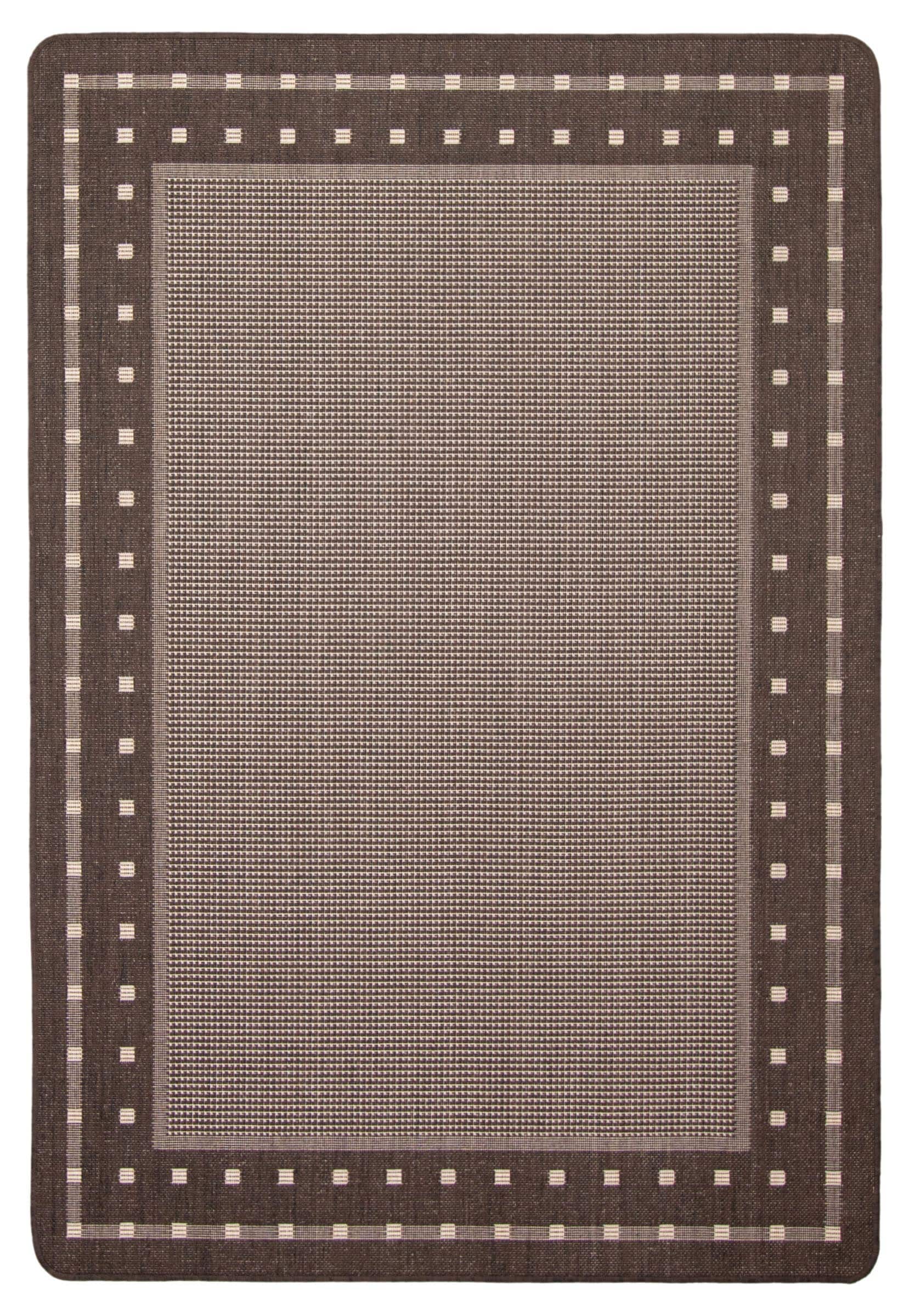 ECARPETGALLERY 353467 4 x 6 (ft) Polypropylene Chocolate Rectangular Indoor Solid Area rug
