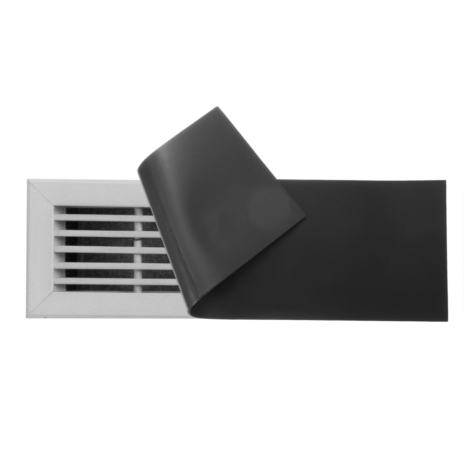 PATIKIL Rectangle Magnetic Vent Covers 12x4inch Floor Air Vent Blocker Covers Register Sound Proof Cover for Home Floor Wall Ceiling Black