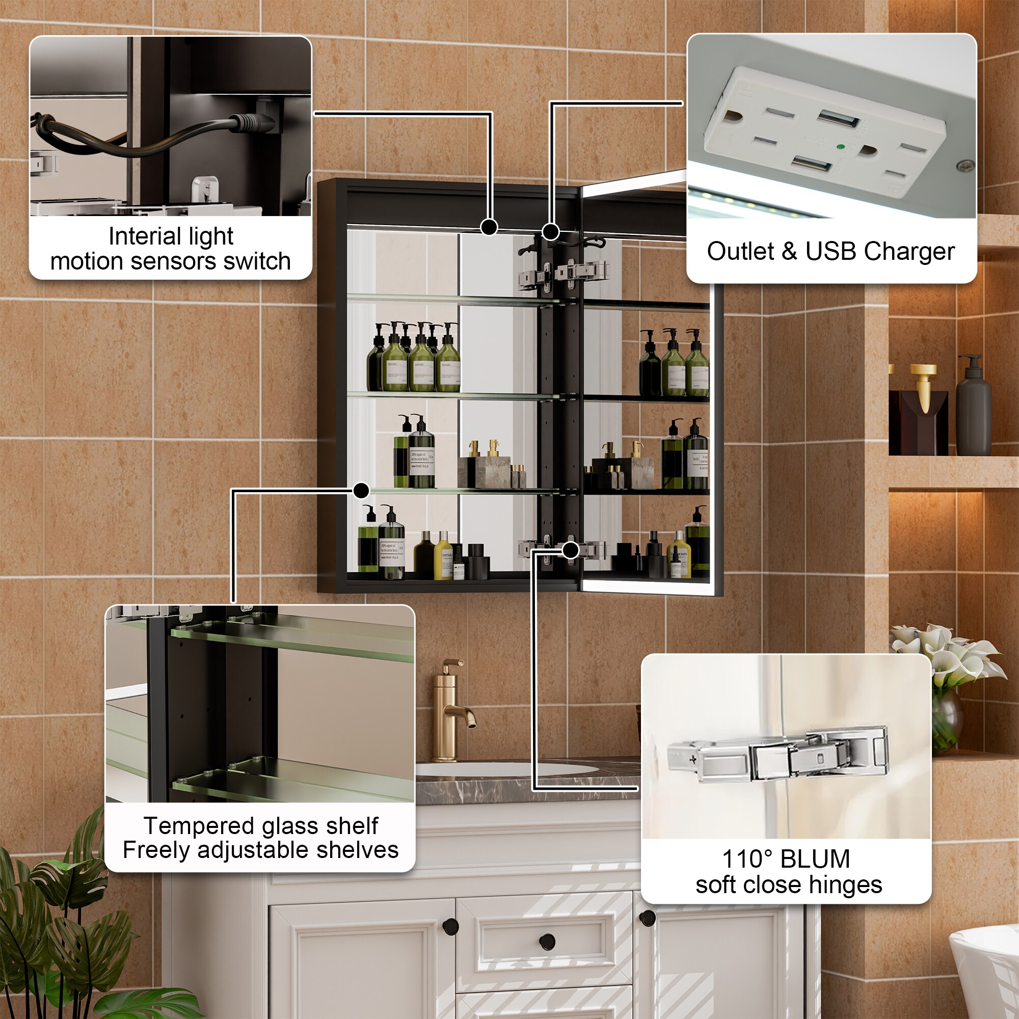 WELLFOR W12MCL2030R Bathroom-Medicine-Cabinets - View #9