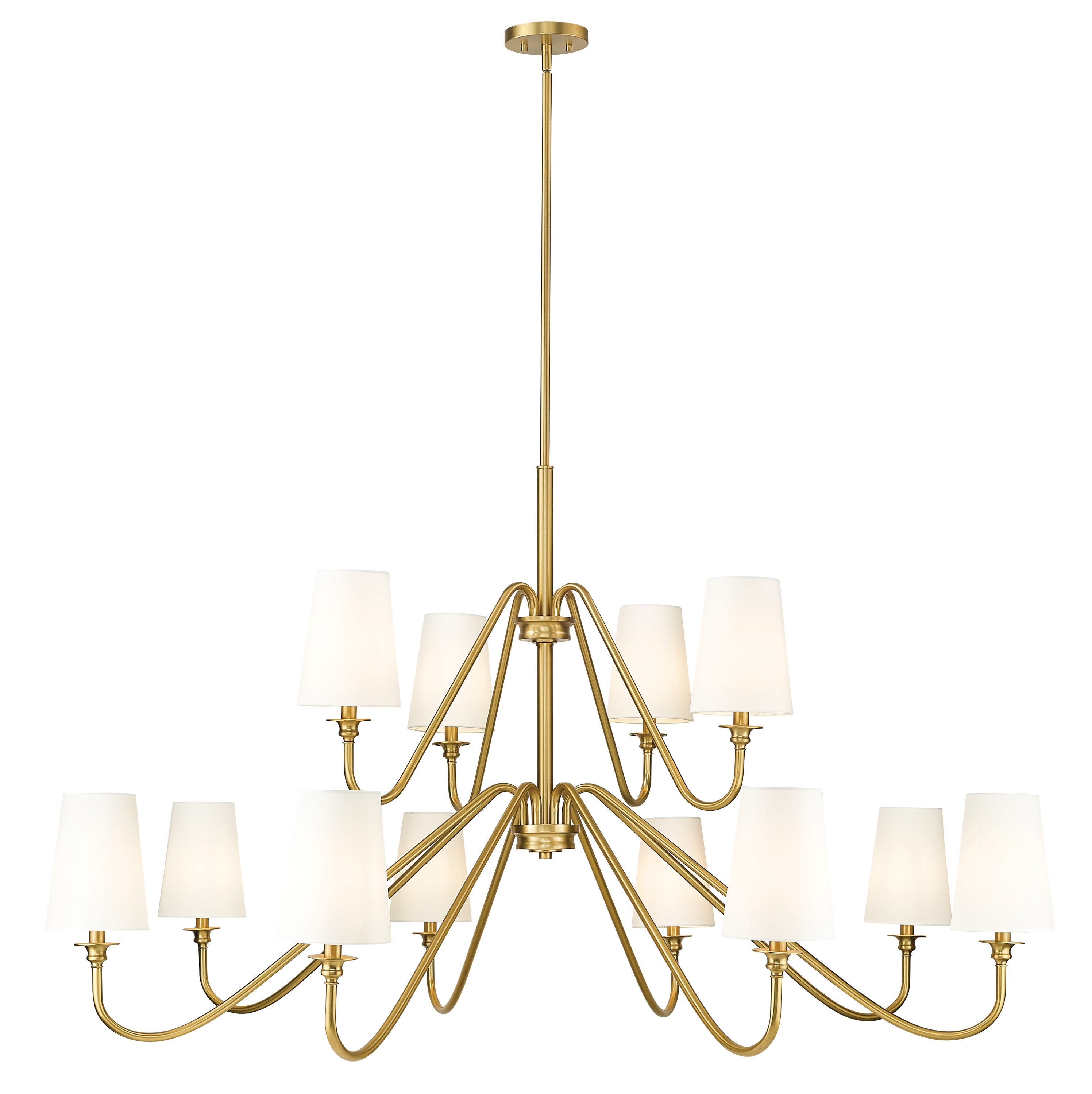 Z-Lite 7509-12-60MGLD Gianna 12 -Light Gold Transitional For Use in Bedrooms, Dining Rooms, Foyers, Kitchens, Living Rooms Chandelier