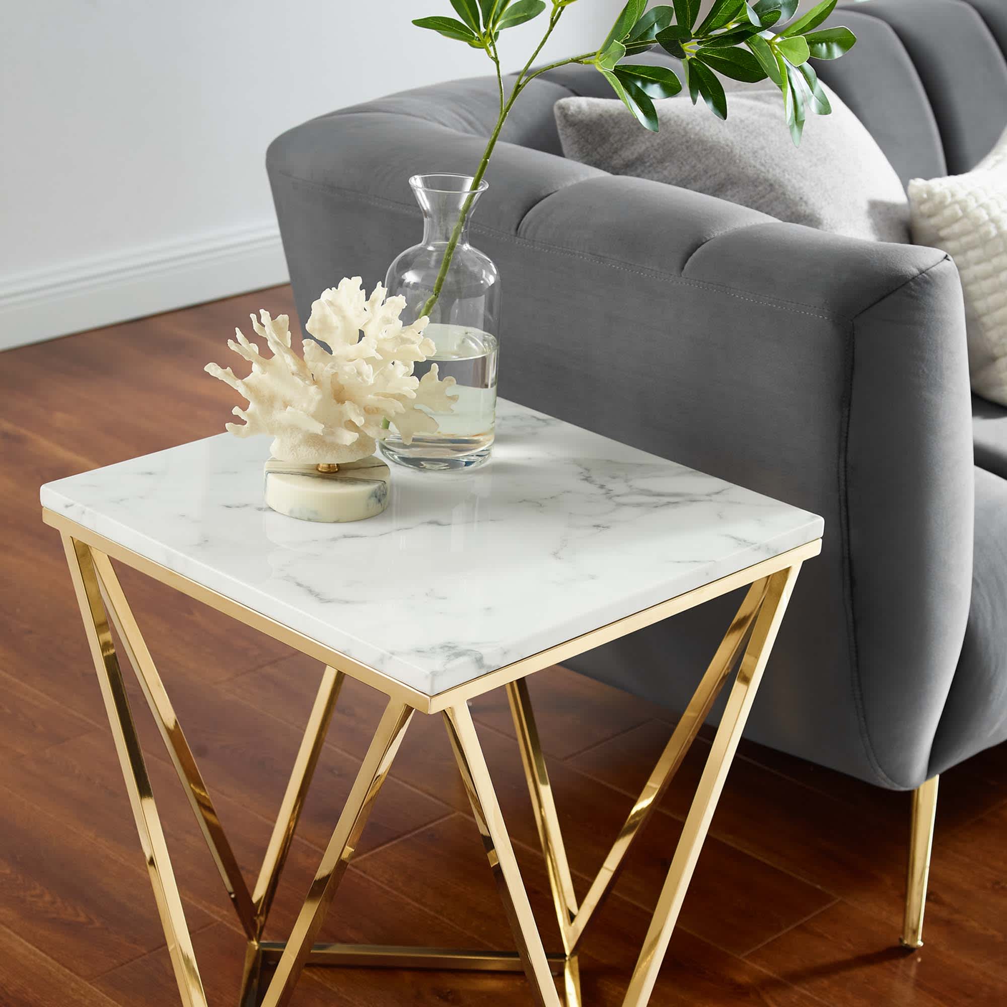 Modway EEI-4206-GLD-WHI End-Tables - View #3