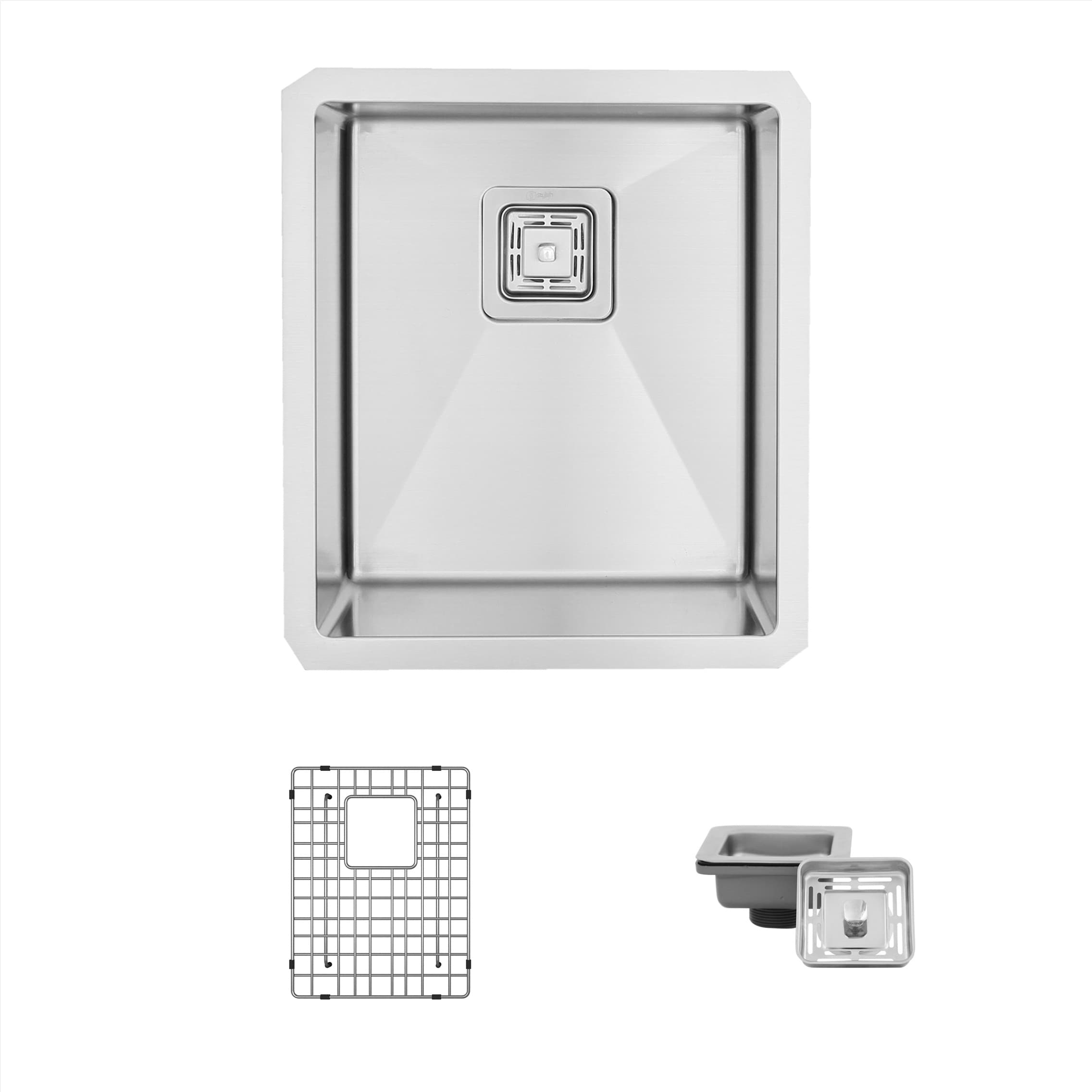 Stylish S-509XG1 Undermount 16-in x 18-in Stainless steel Single bowl 16 -Gauge Kitchen Sink