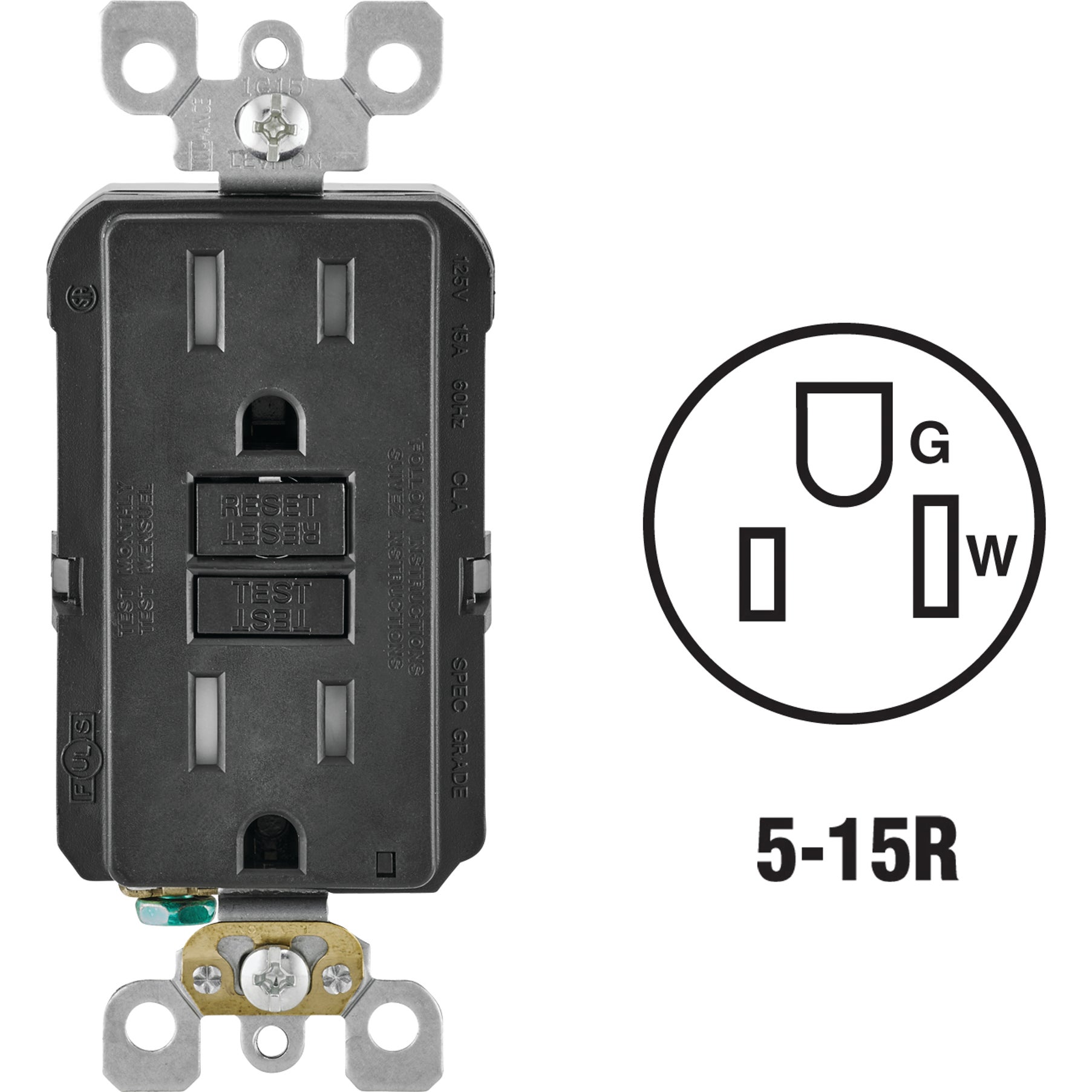 Leviton R95-GFTR1-0KE receptacles - View #2