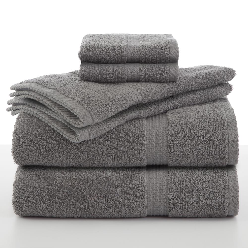 Bath Towels, Set of 2 - Charcoal Gray