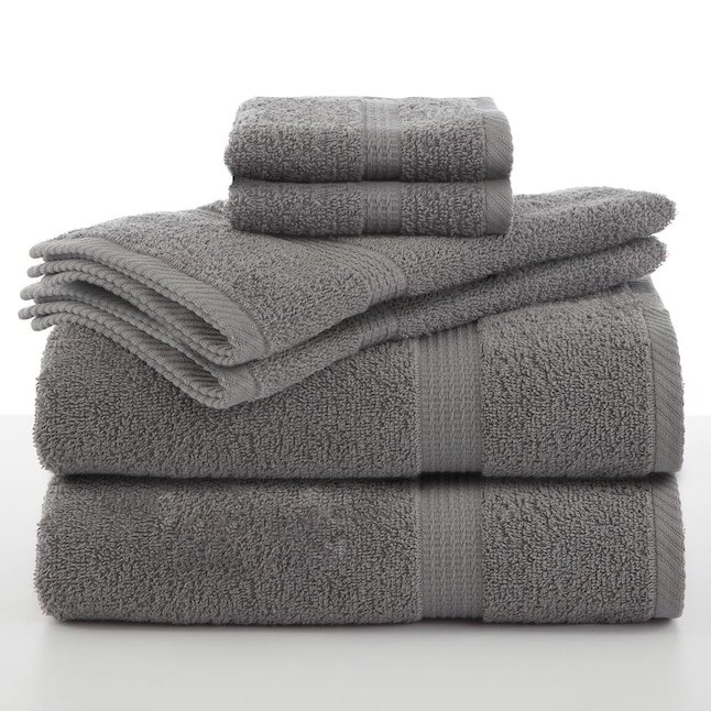 WestPoint Home Monument Grey Cotton Quick Dry Bath Towel Set (Utica  essentials) in the Bathroom Towels department at