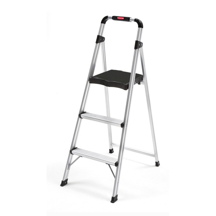Rubbermaid 3-Step 225 lbs. Aluminum Step Stool in the Step Stools department at Lowes.com