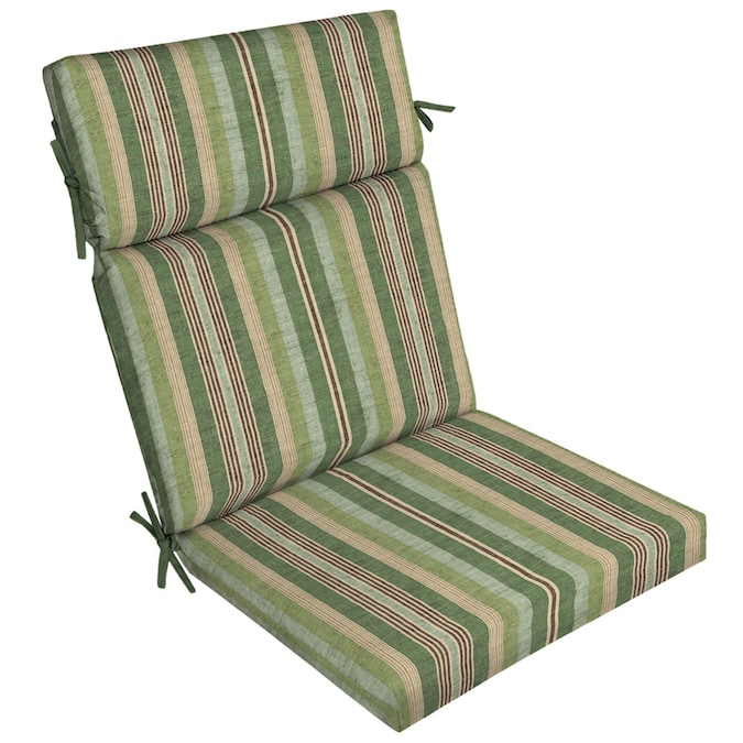 Allen Roth A R Stripe Green High Back Chair In The Patio Furniture Cushions Department At Com - Allen And Roth Green Patio Cushions
