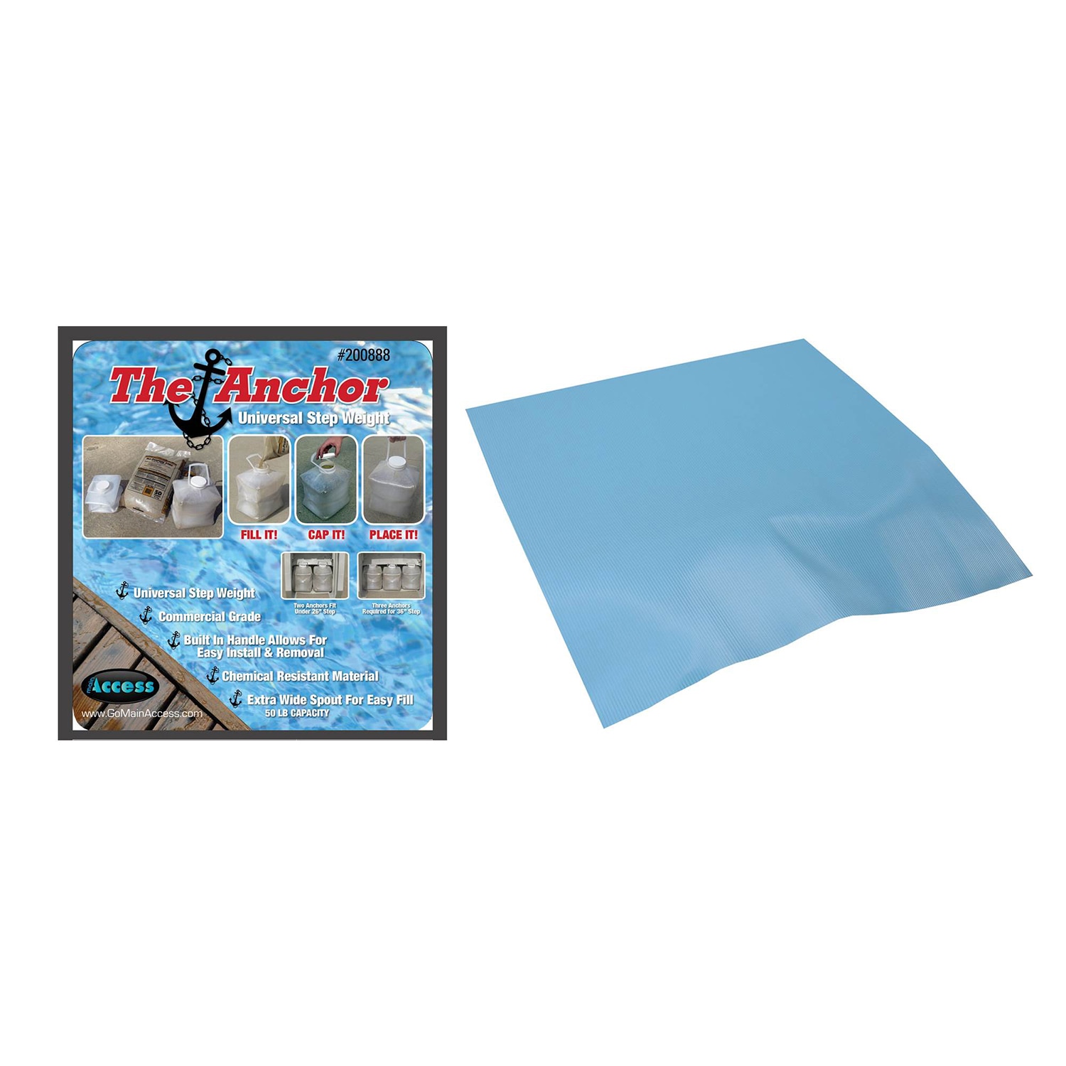 Main Access 106492 9.5-Inches x 9.5-Inches Vinyl Pool Step Pad