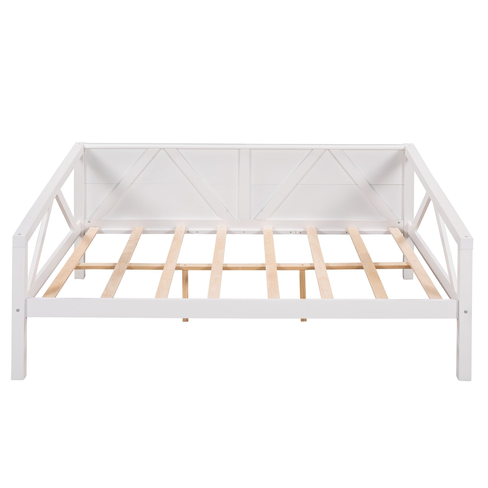 Yiekholo LL-0057AAK White Full Wood Daybed Bed