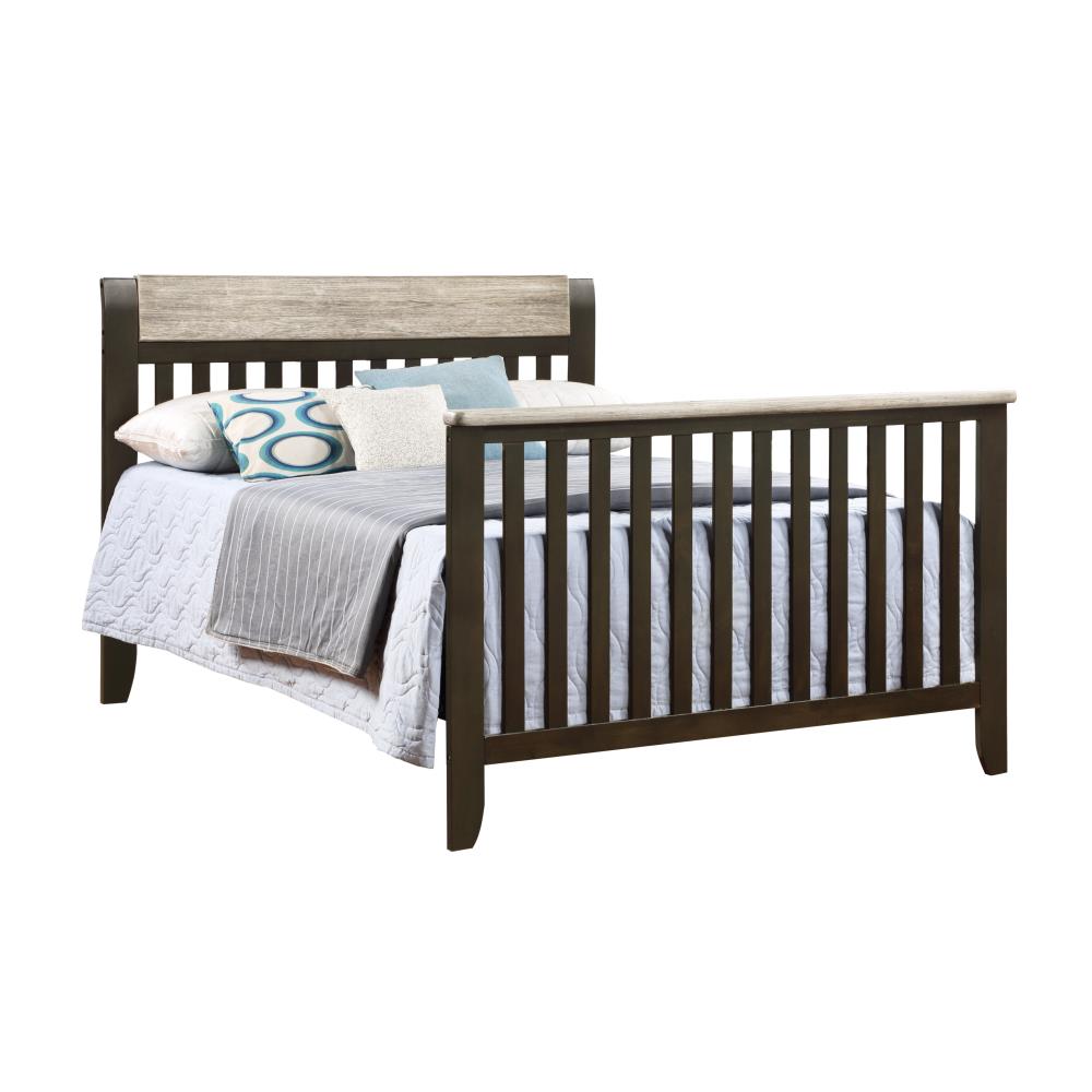 Quick Ship Suite Bebe Hayes 4 in 1 Convertible Crib in Coffee and Faux Barnwood 