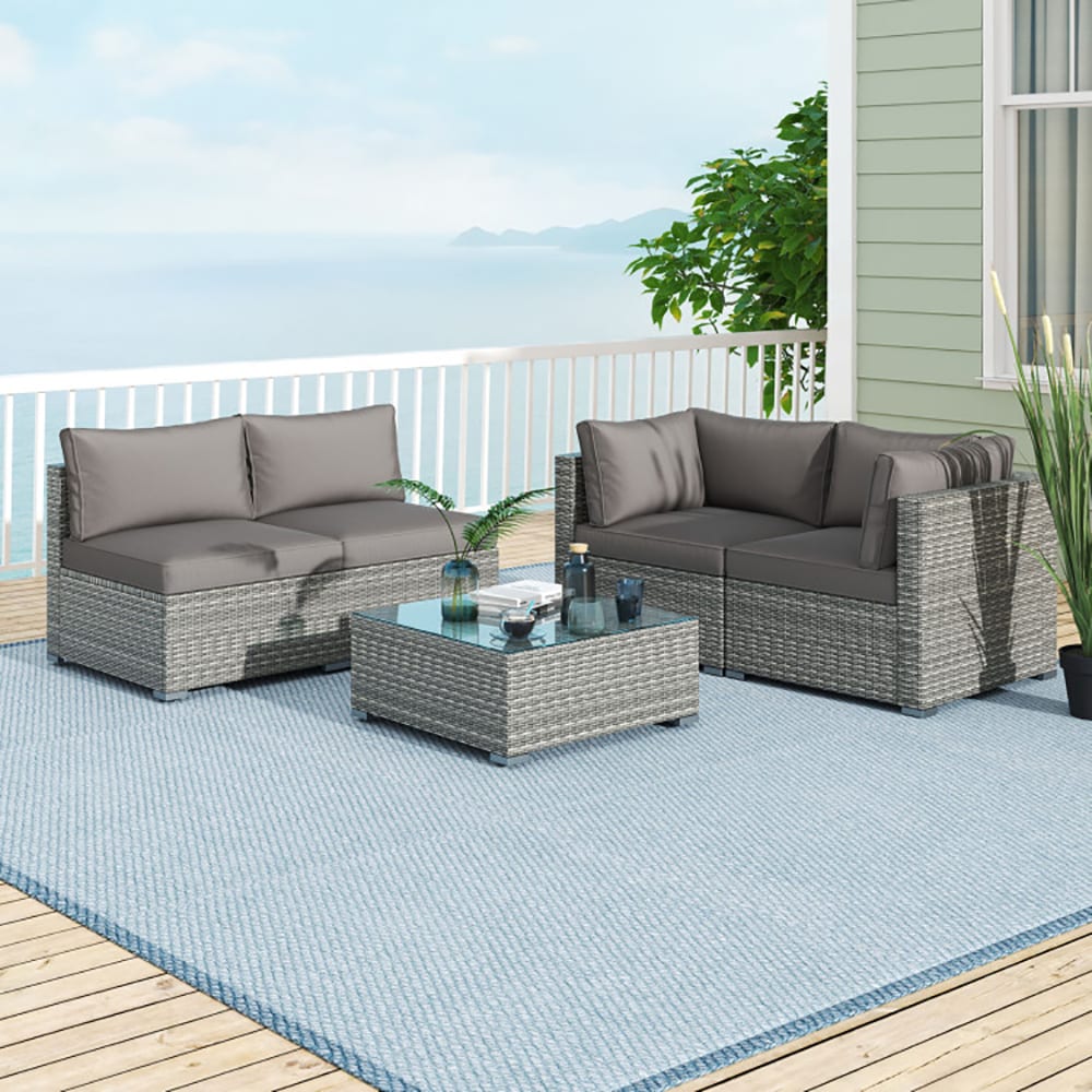 CASAINC CN-WFQ09-BR-BL Patio-Conversation-Sets - View #2
