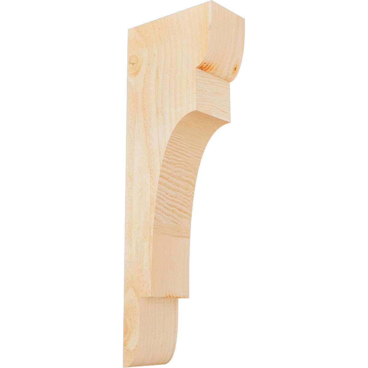 Ekena Millwork COR04X08X24NEB00RDF 4-in x 8-in x 24-in New brighton Unfinished Douglas fir Wood Paintable/Stainable Corbel