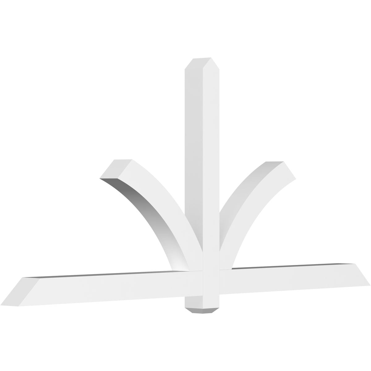 Ekena Millwork GBP084X39X0404RED00 Redmond White PVC Gable bracket