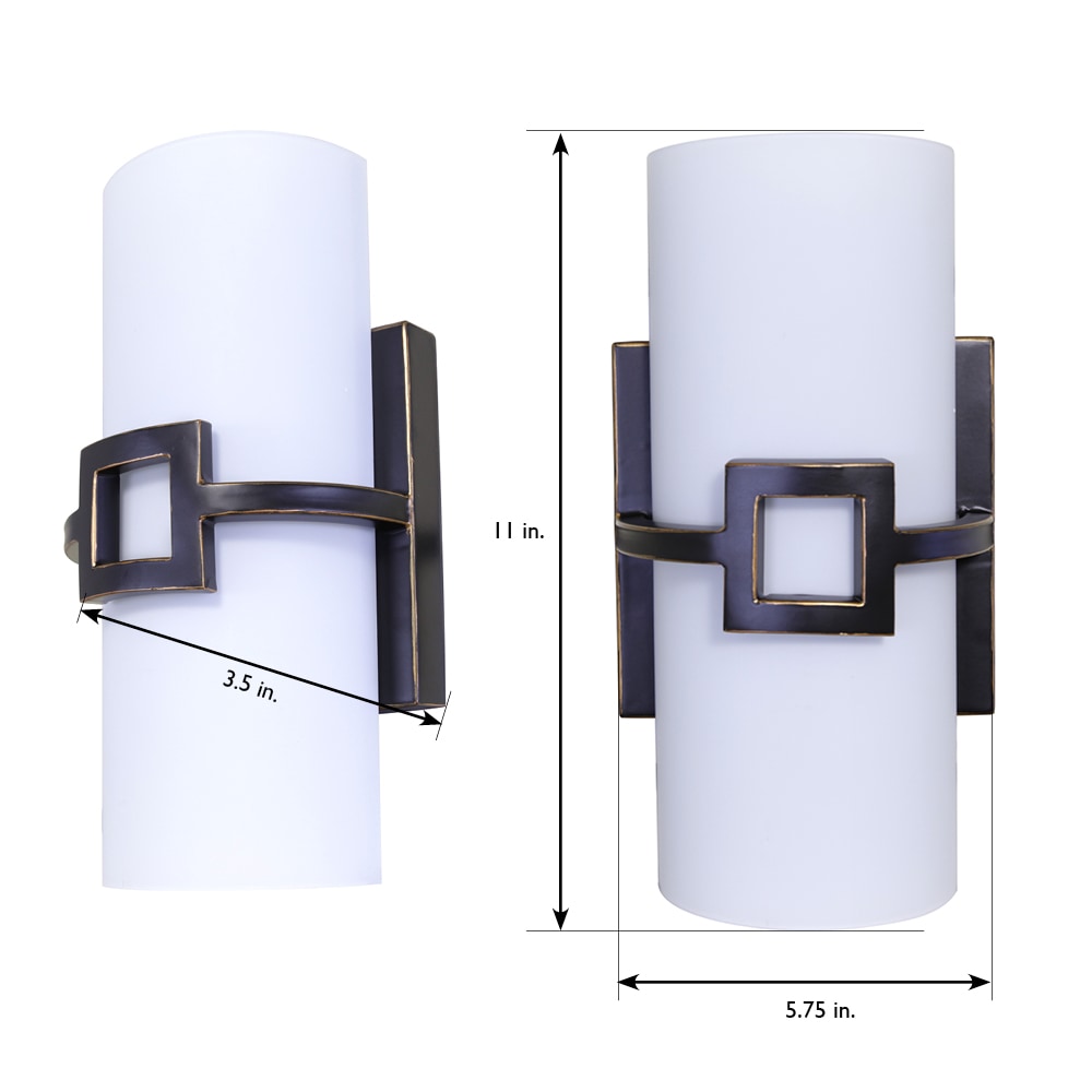 Monroe Oil-Rubbed Bronze Cylinder Glass Sconce