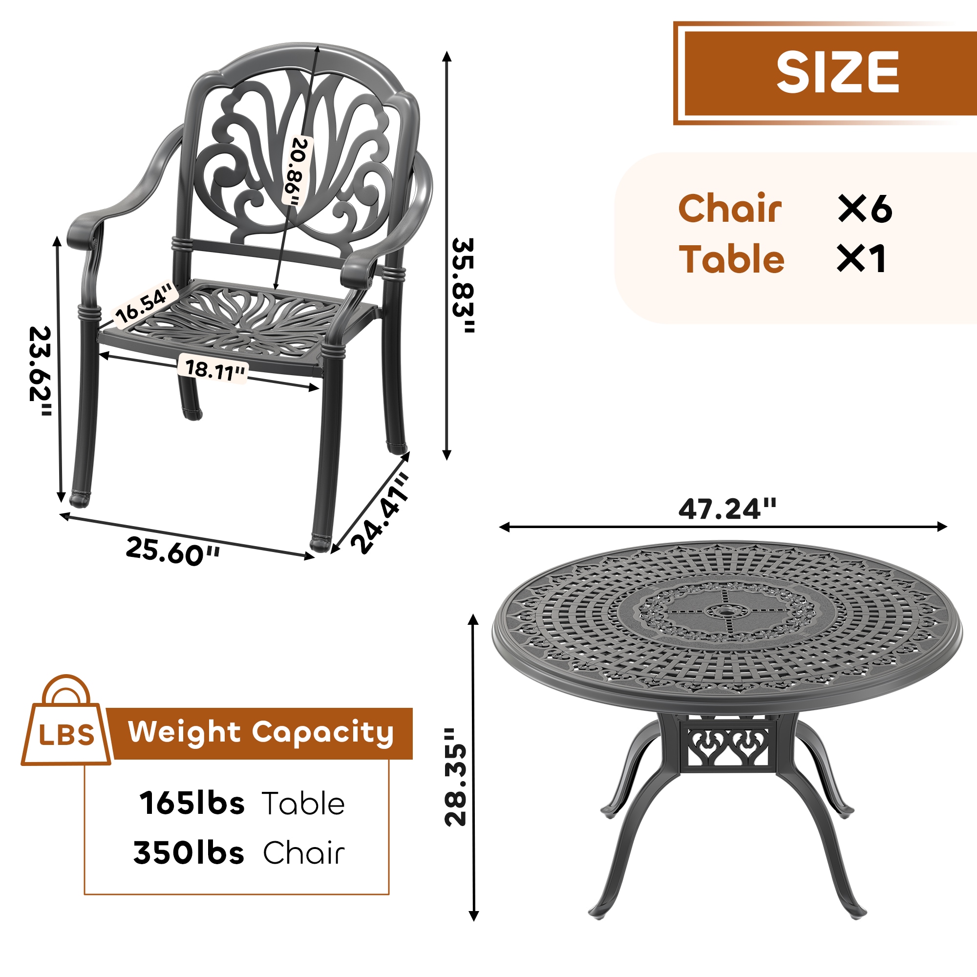 nicesure SLBK6002CZ6A1114RC Patio-Dining-Sets - View #9