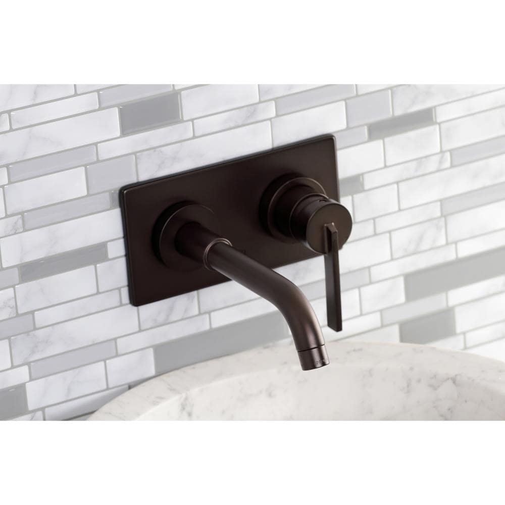 Kingston Brass Continental Oil Rubbed Bronze Wall Mount 1 Handle Bathroom Sink Faucet In The 3150