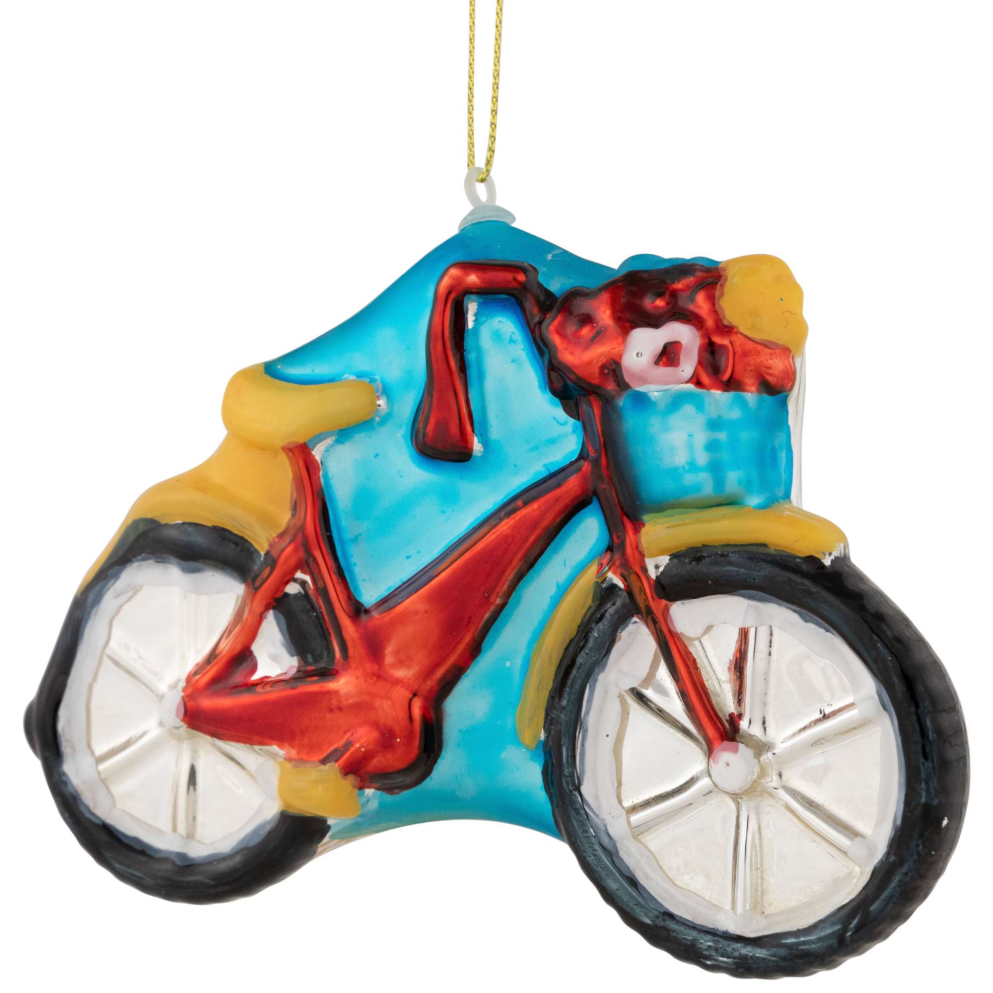 Northlight 5 inch Red Bicycle Glass Christmas Hanging Ornament