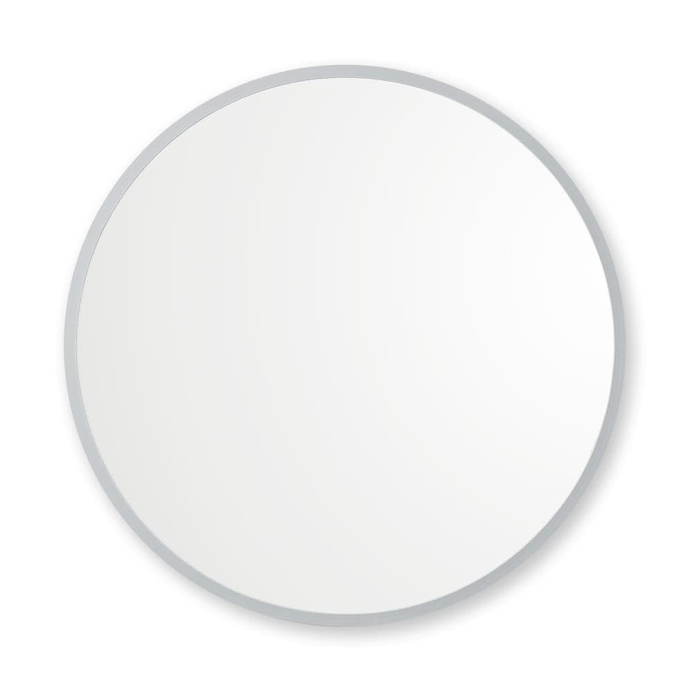 Better Bevel 36 in. W x 36 in. H Rubber Framed Round Bathroom Vanity Mirror in Grey