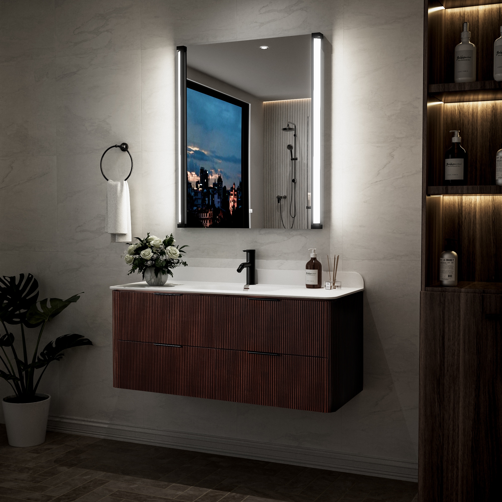 WELLFOR M1FM5530MB Framed-Bath-Mirrors - View #2