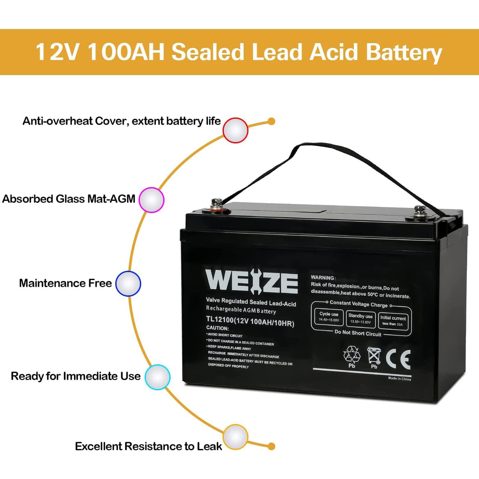 WEIZE BAB-0076 Power-Equipment-Batteries - View #3