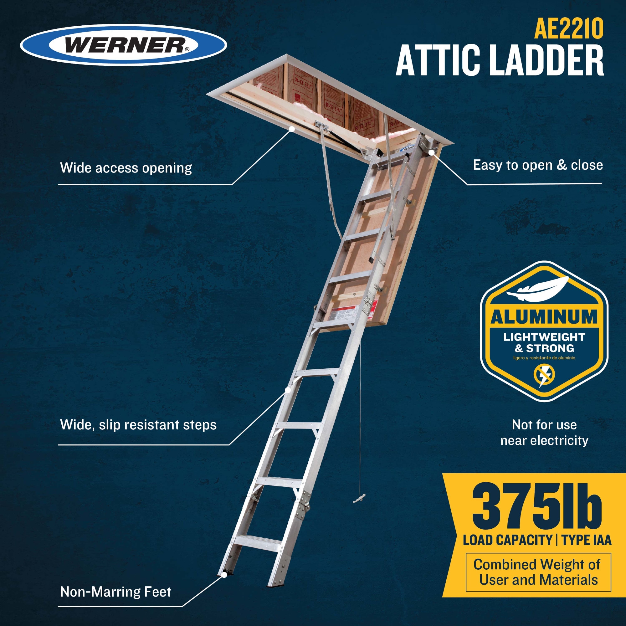 Werner AE2210 Attic-Ladders - View #9