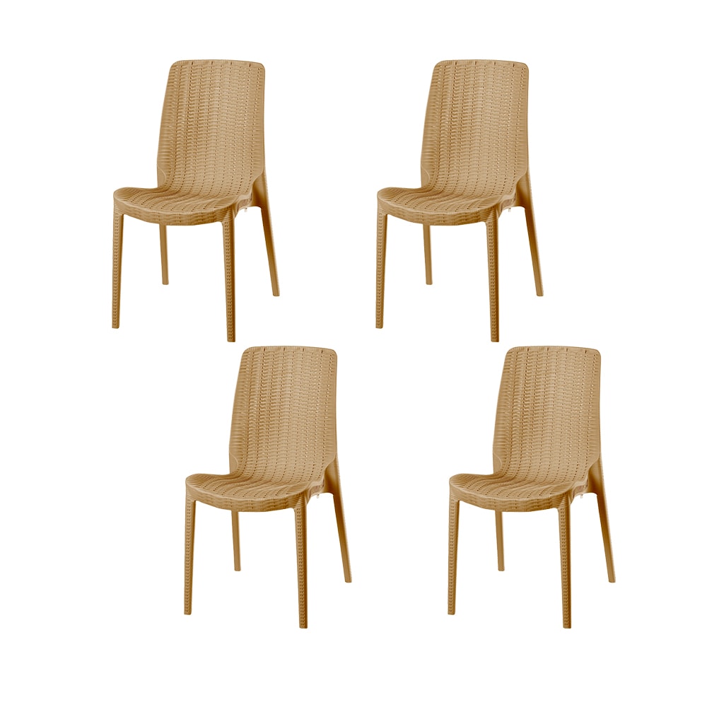 tan resin chairs