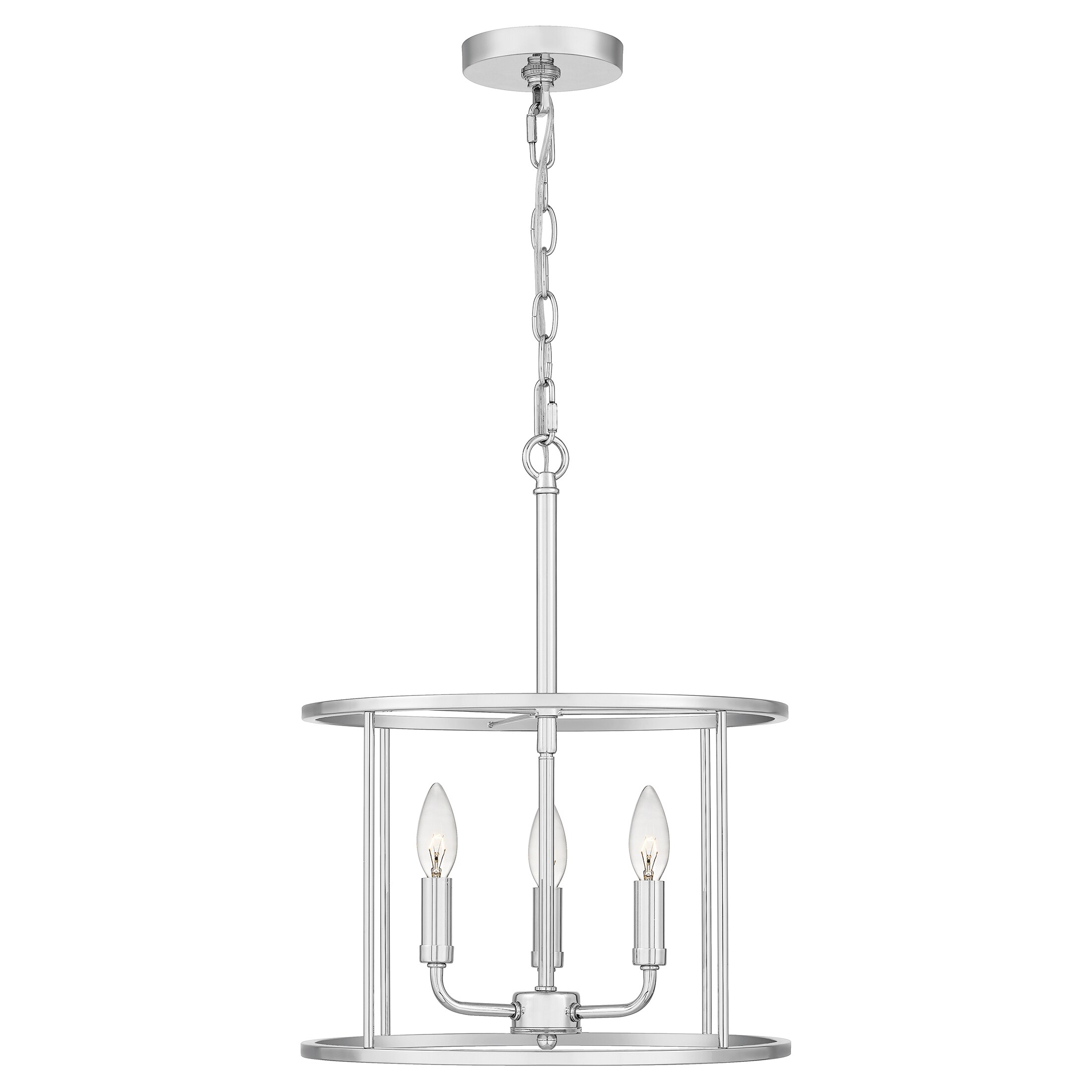 Quoizel ABR2814C Abner 3-Light Polished Chrome Transitional Globe Hanging Pendant Light