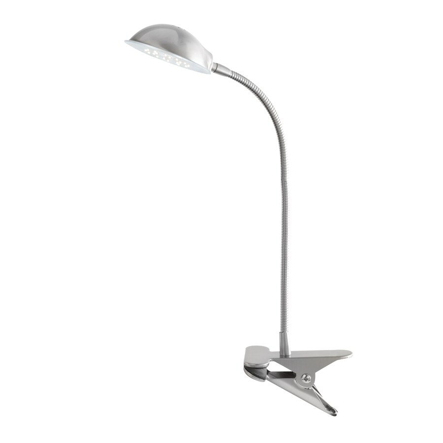 mager røveri Varme Style Selections 15-in Adjustable Brushed Steel Clip Desk Lamp with Metal  Shade in the Desk Lamps department at Lowes.com