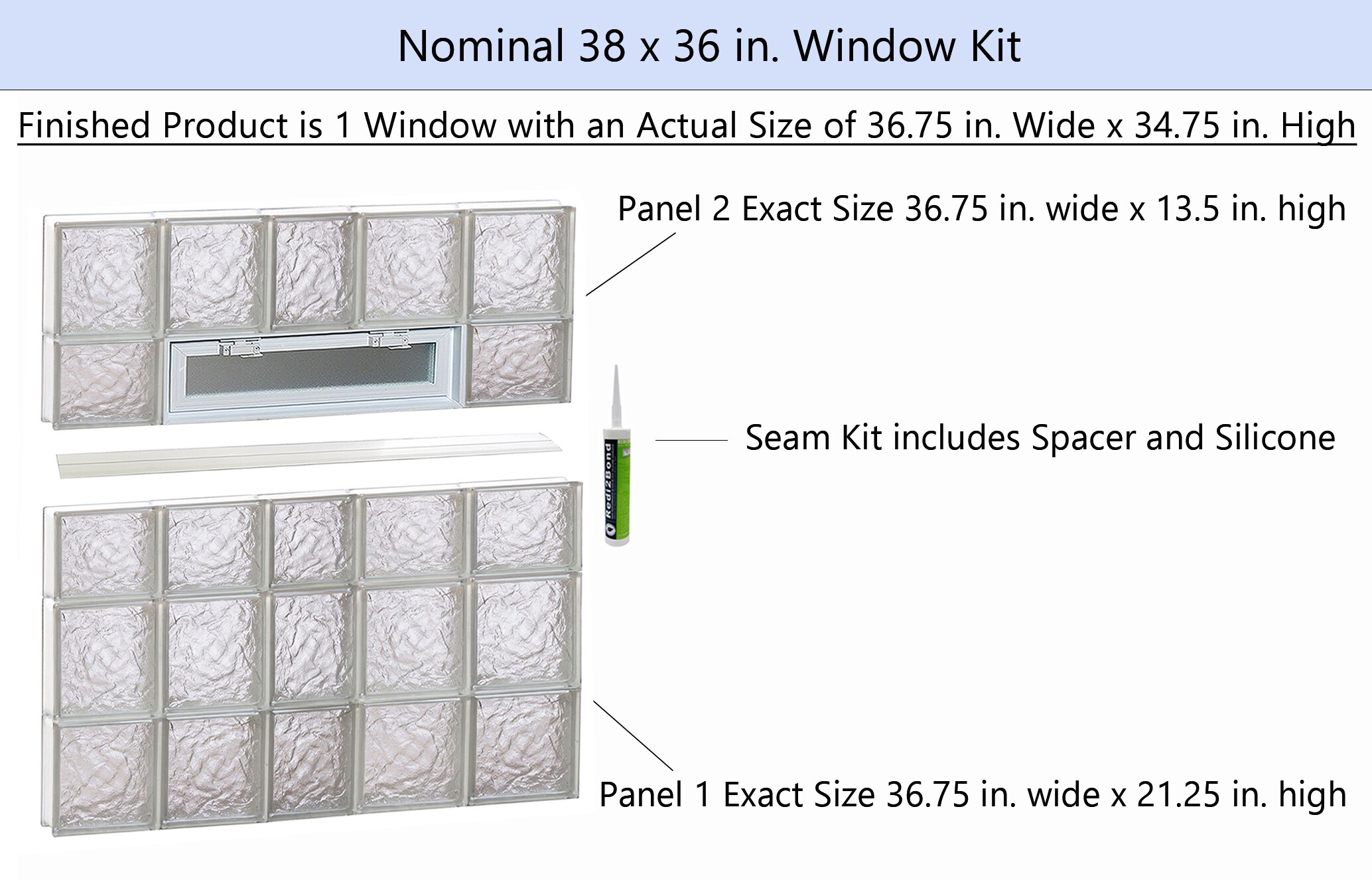 REDI2SET V3836IS Glass-Block-Windows - View #2