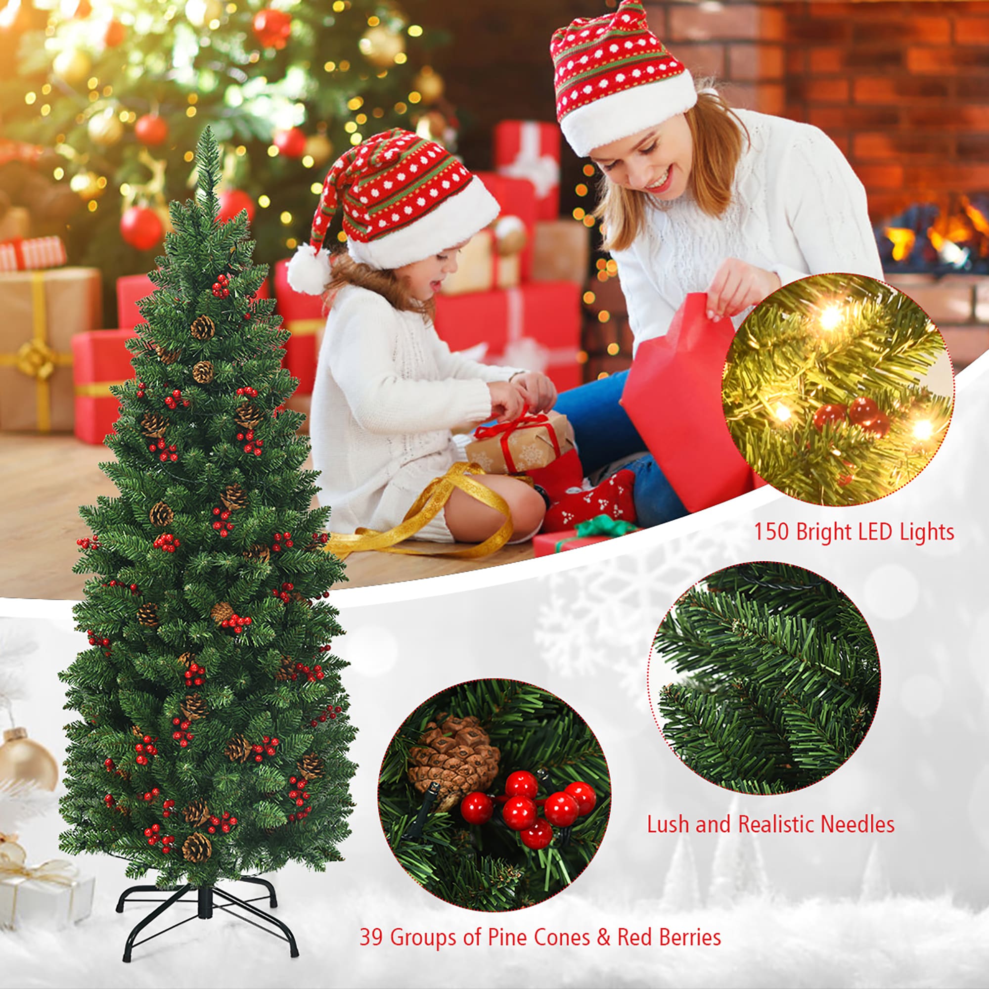 Costway CM22853US Artificial-Christmas-Trees - View #2