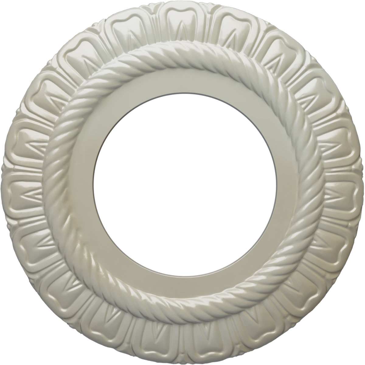 Ekena Millwork CM09CLFBS Claremont 9-in W x 9-in L Painted Flash Blue Polyurethane Whole Ceiling Medallion