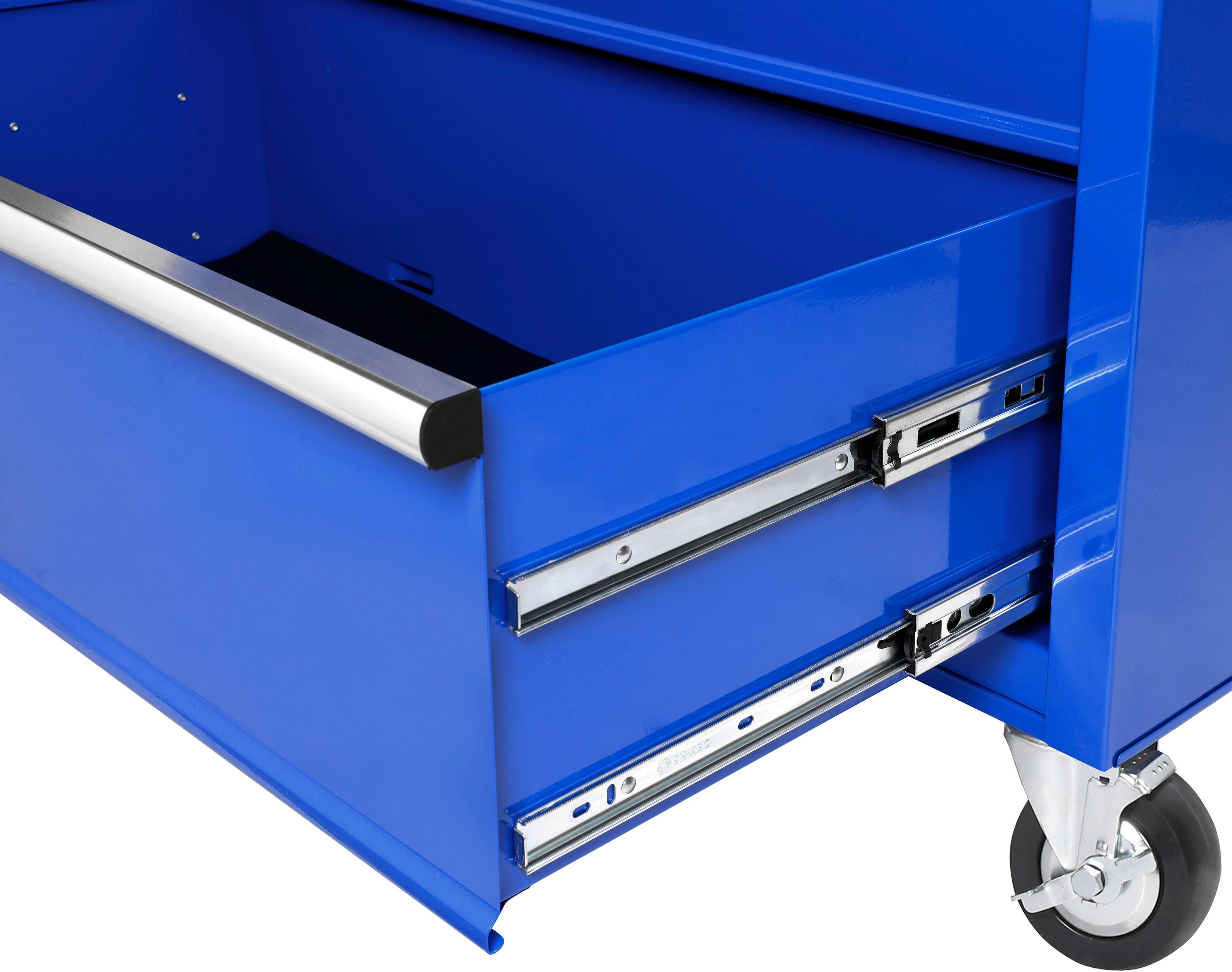 MAXIM 54” Blue Roll Cabinet Toolbox with 10 Drawers & Stainless Top -  Professional Mechanic Tool Box