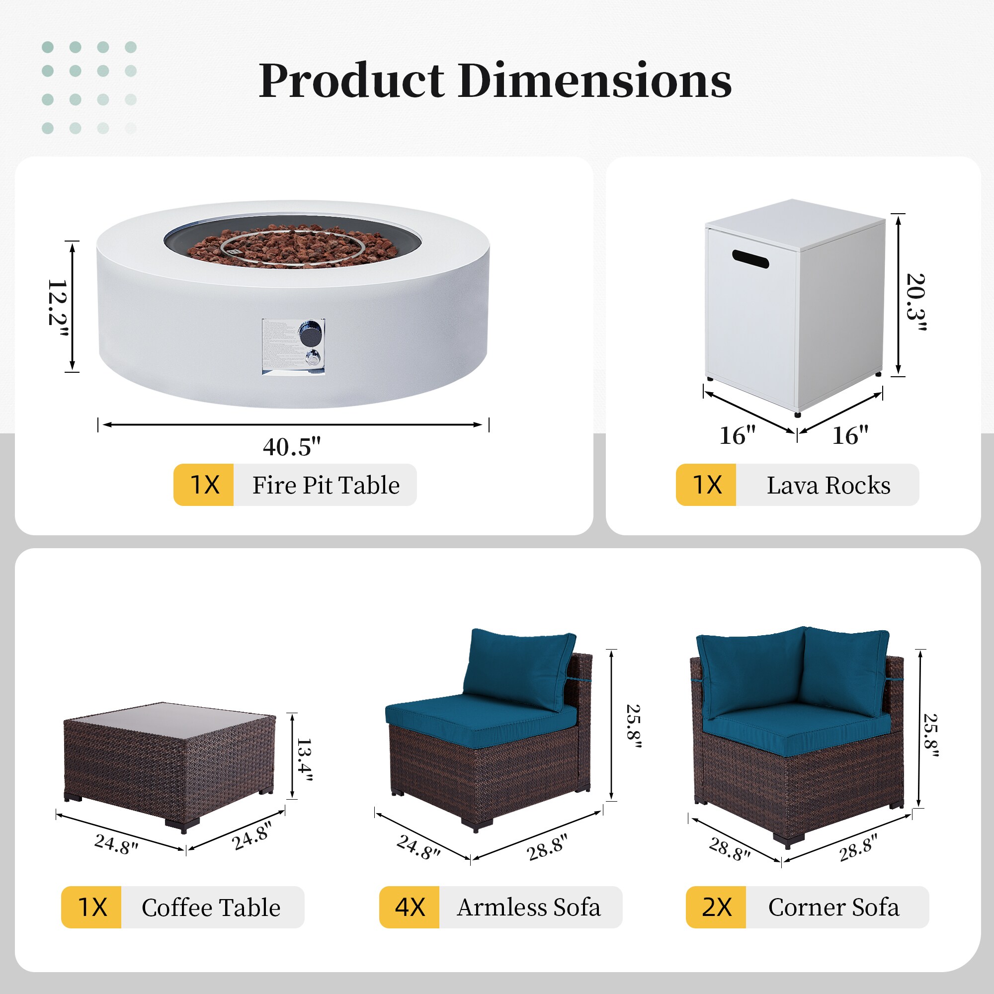 UPHA PL-2CZ-42TPWH-Z3 Patio-Conversation-Sets - View #10